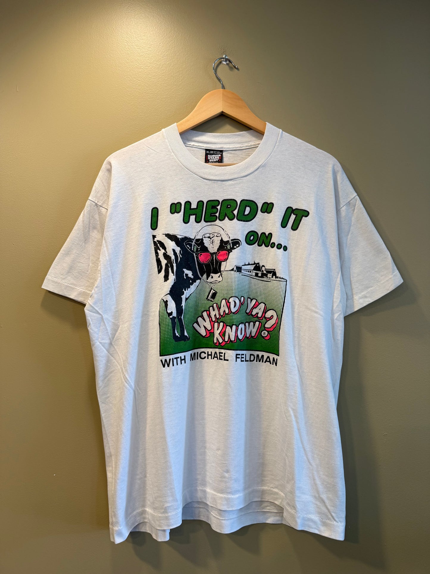 Vintage I Herd It Cow Radio Show T-Shirt- XL