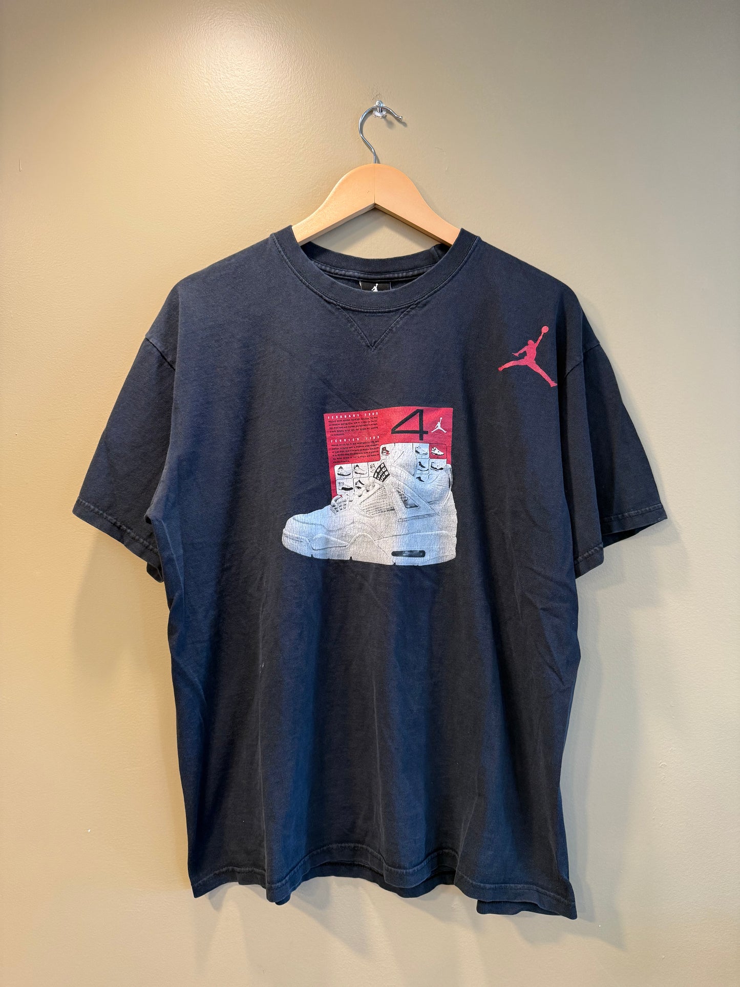 Vintage Air Jordan 4 Black T-Shirt- L
