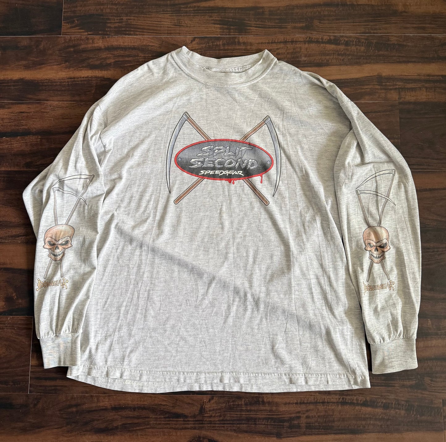 Vintage Bonewear Bone Yard Speed Gear Longsleeve T-Shirt- L