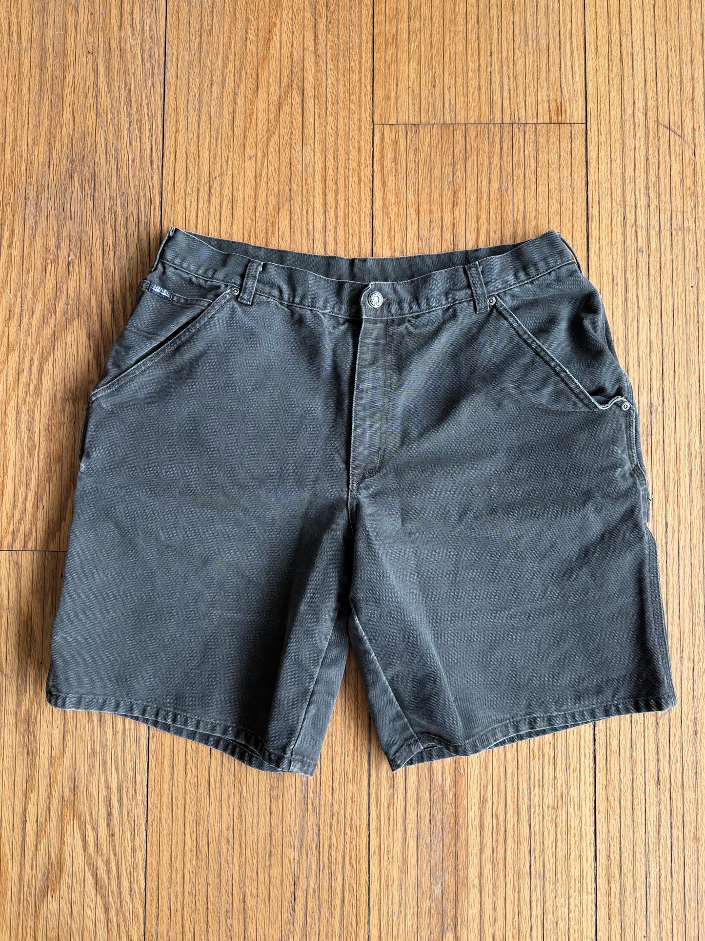 Vintage Sorel Dark Green Heavy Duck Canvas Carpenter Shorts- 32