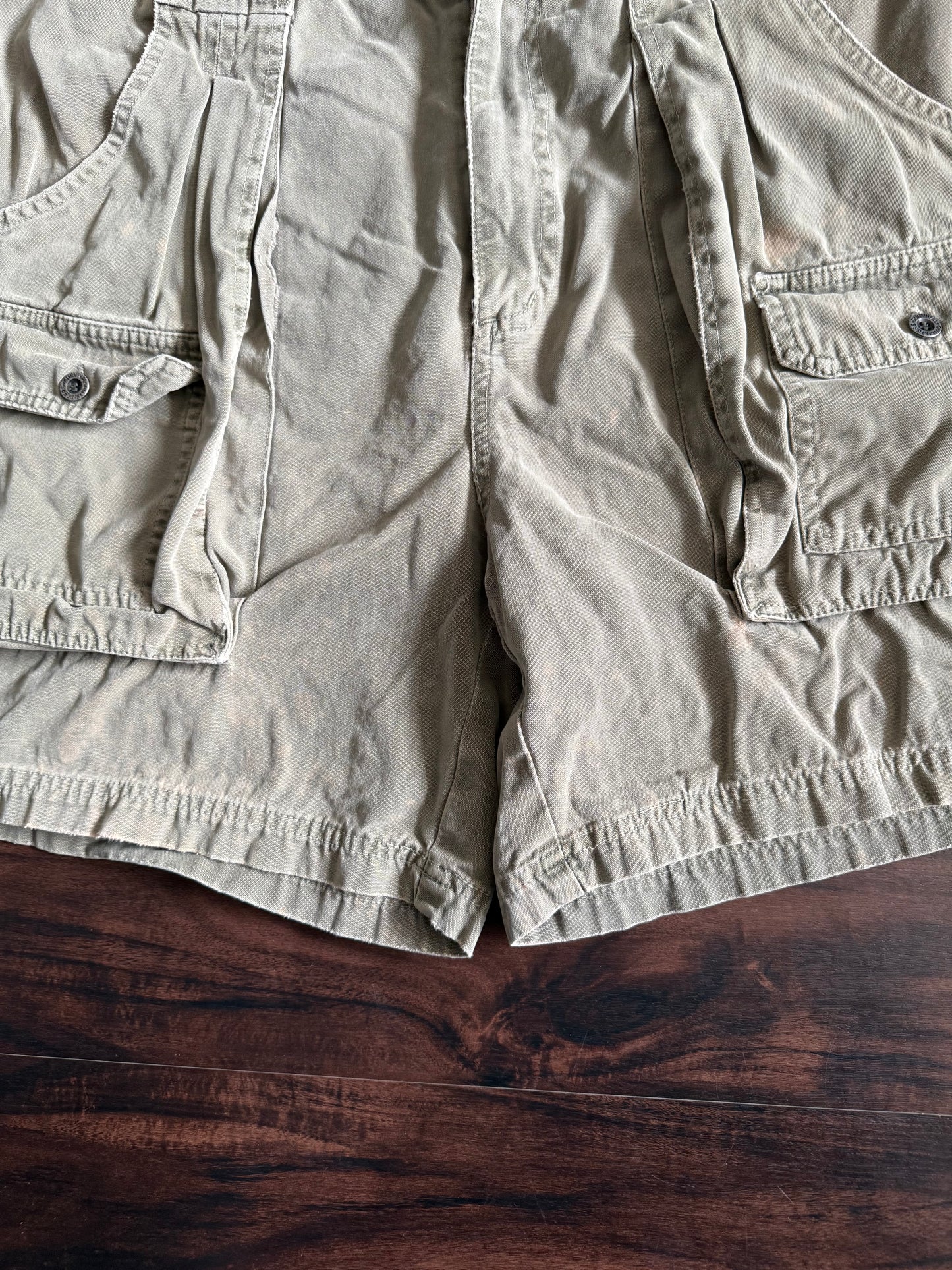 Vintage Survival Outfitters Green Cargo Shorts- 34