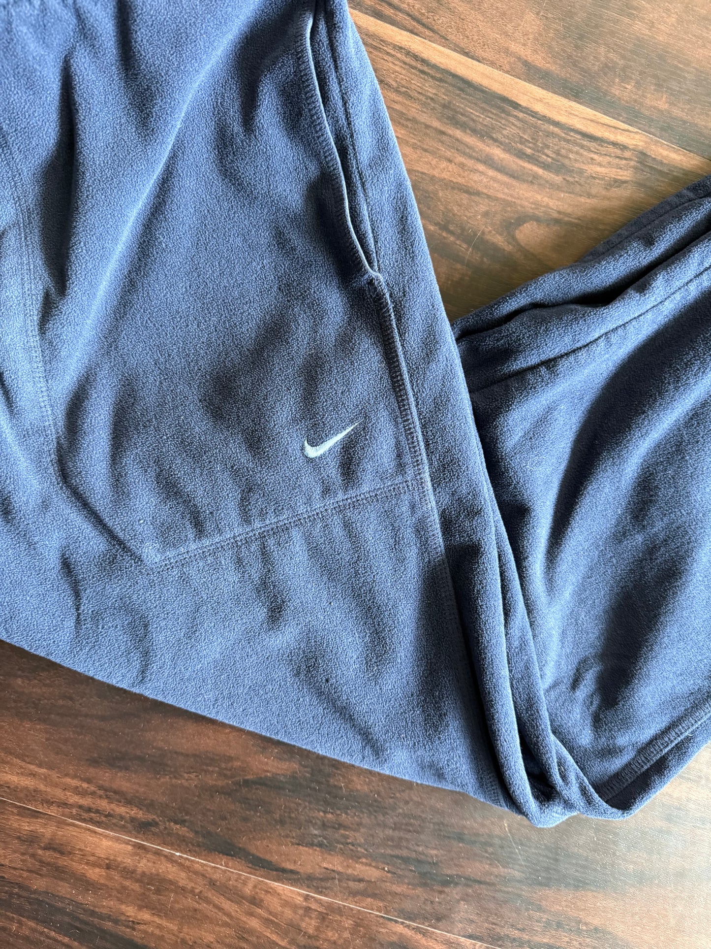 Vintage Y2K Nike Navy Blue Fleece Sweatpants- 36x32
