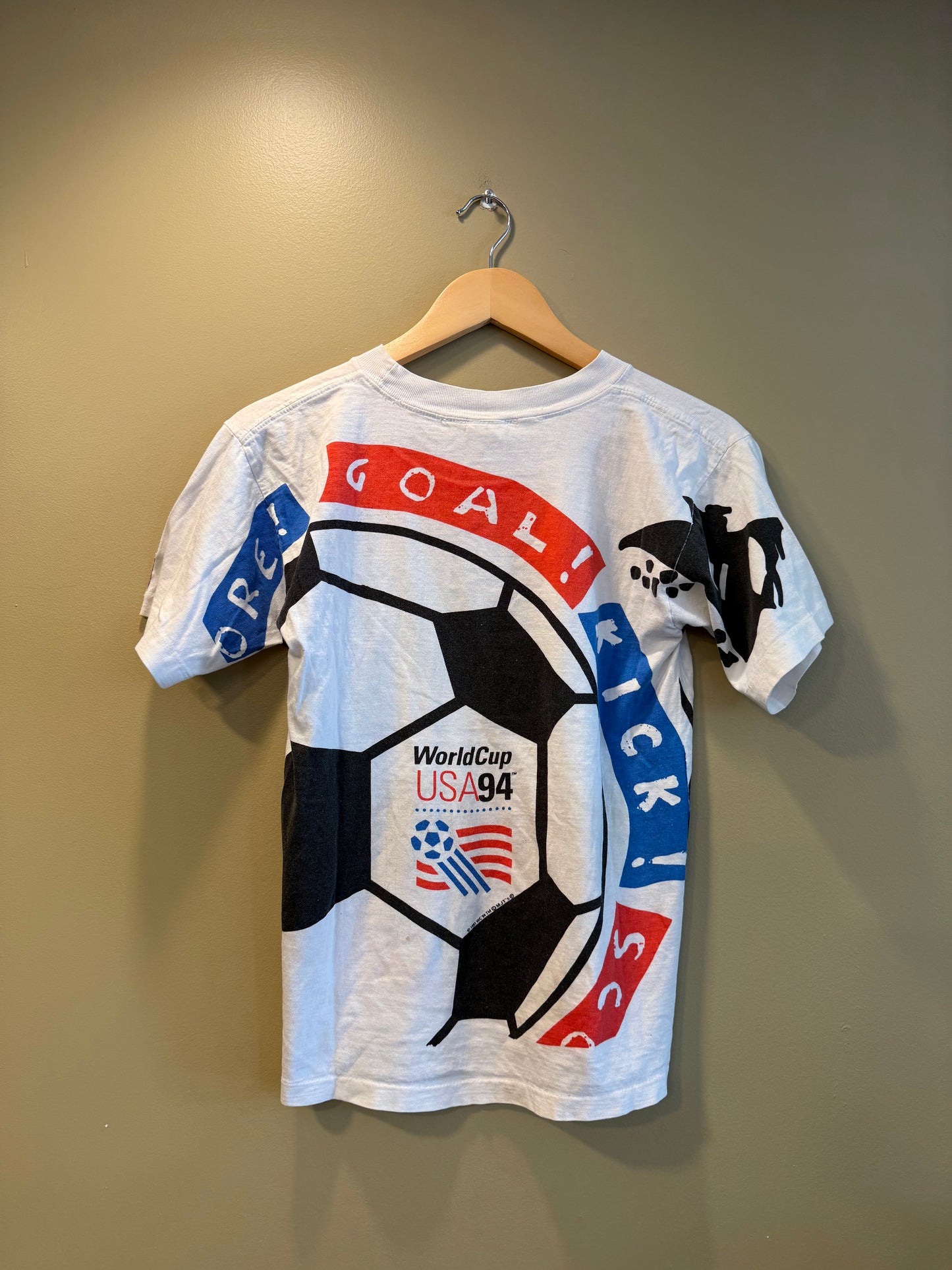 Vintage United States World Cup 94 All Over Print Baby Tee T-Shirt- S