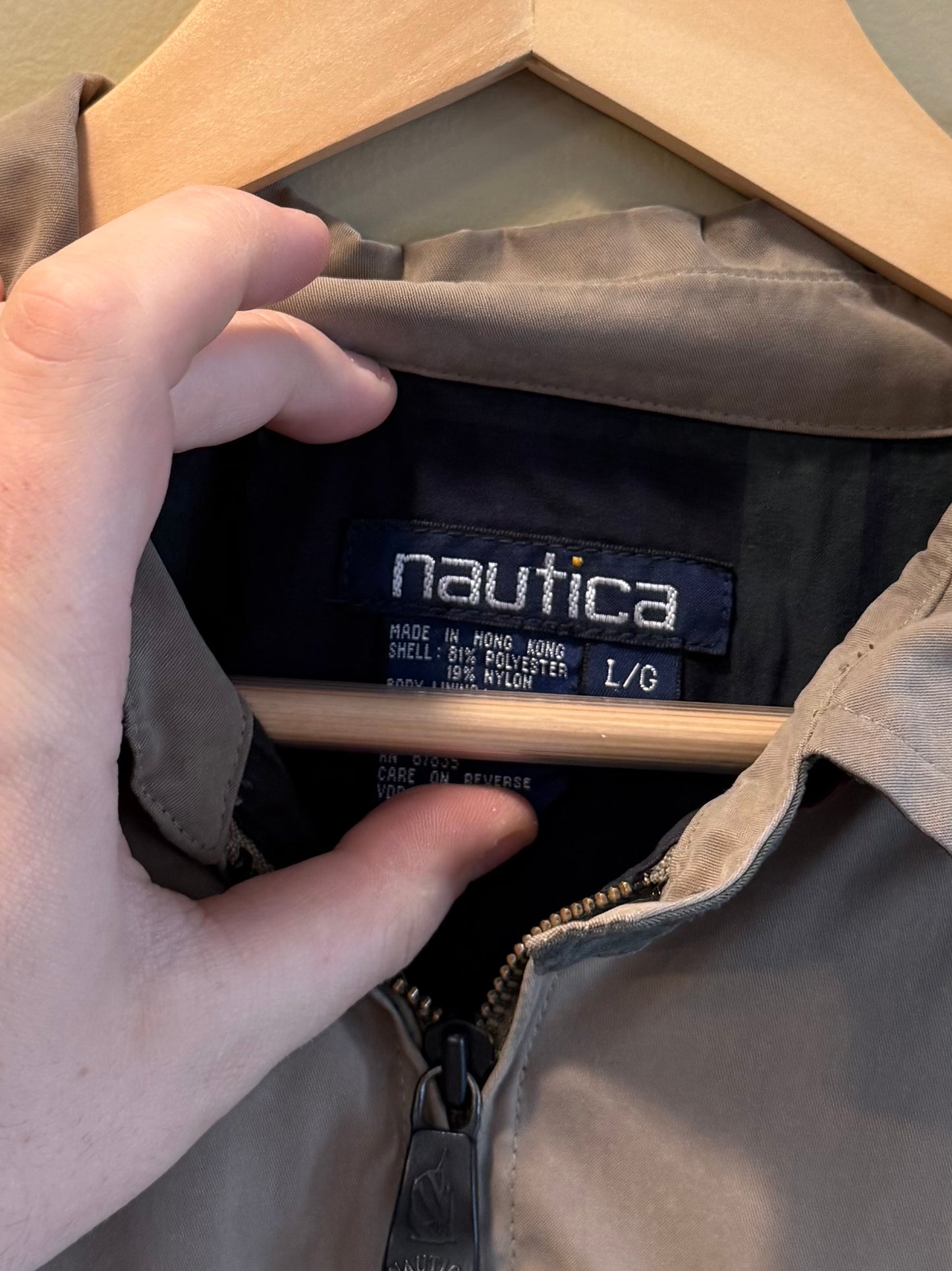 Vintage Nautica Tan Harrington Jacket- L