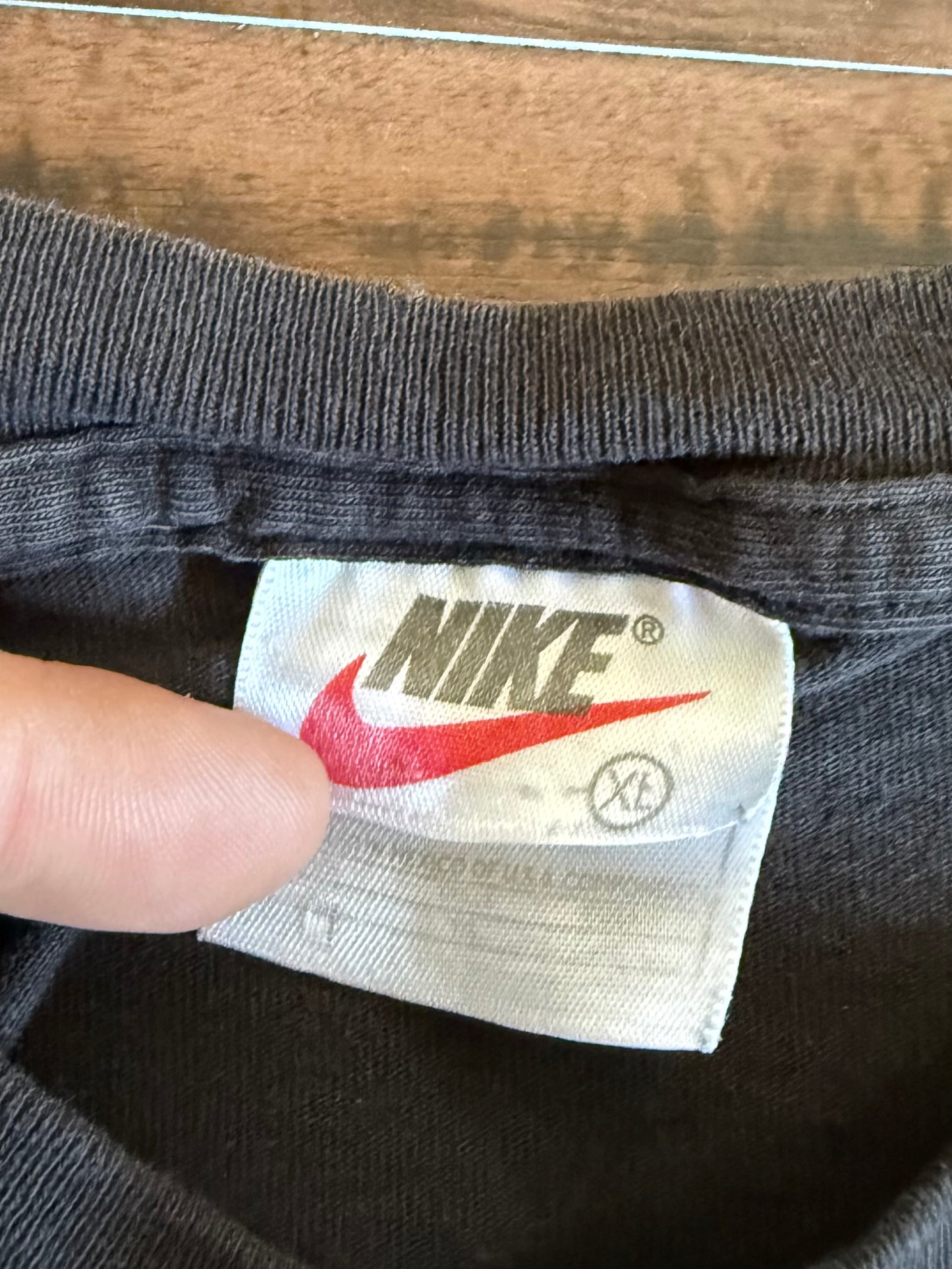 Vintage Nike Black Spell Out T-Shirt- XL