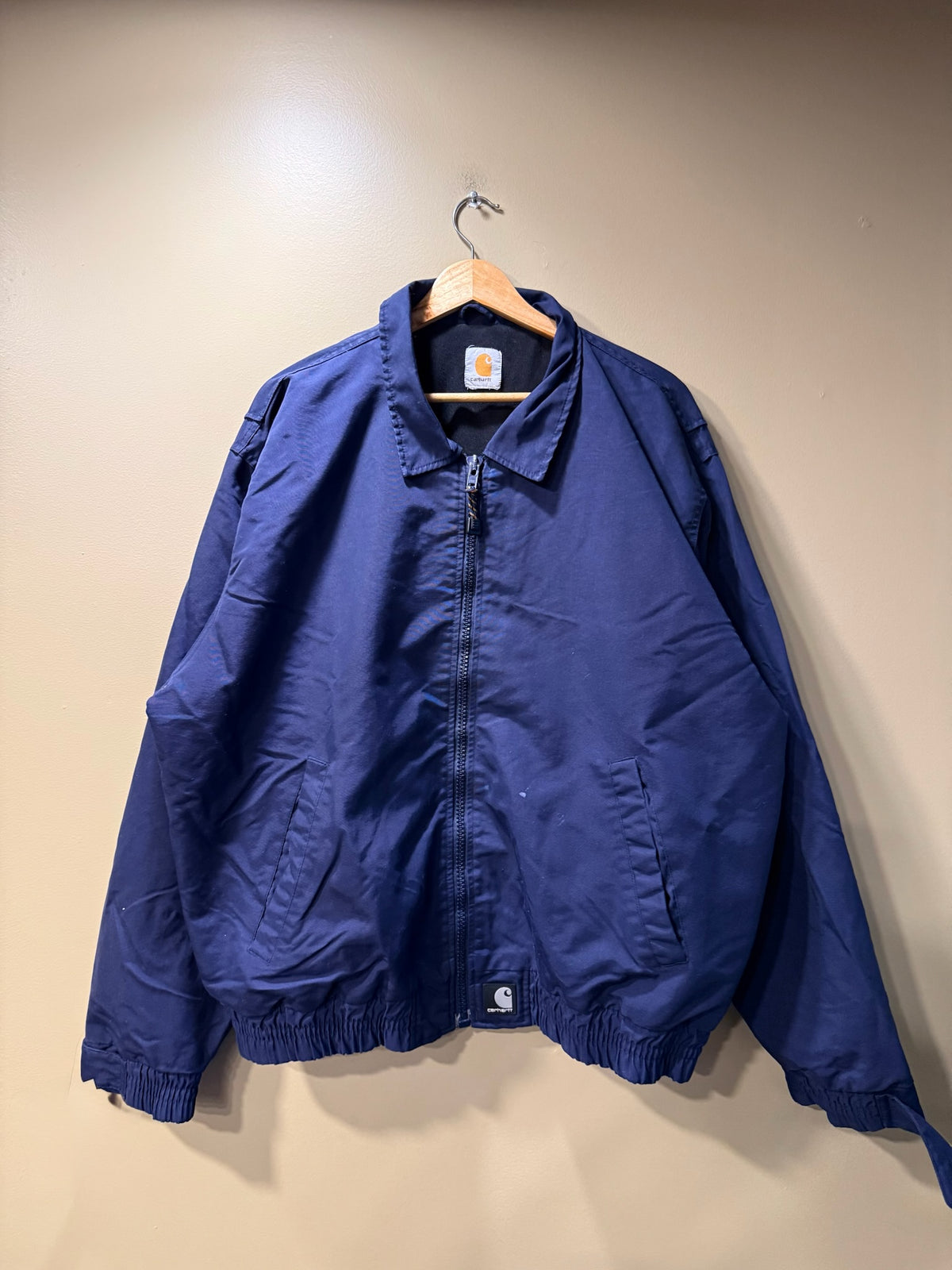 Vintage Carhartt Navy Canvas Zip Jacket - XL