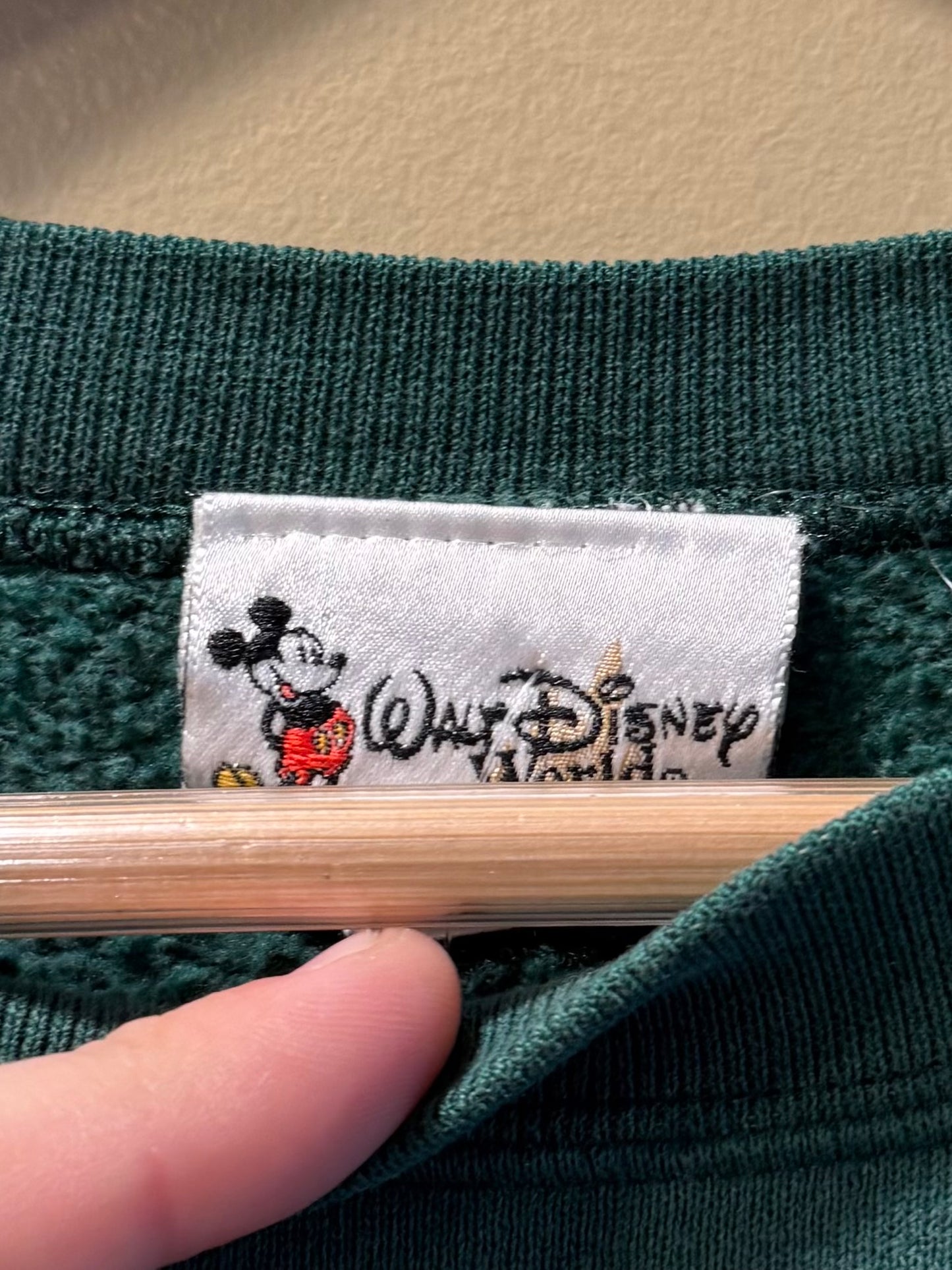 Vintage Disney Mickey Mouse Green Crewneck Sweatshirt- M