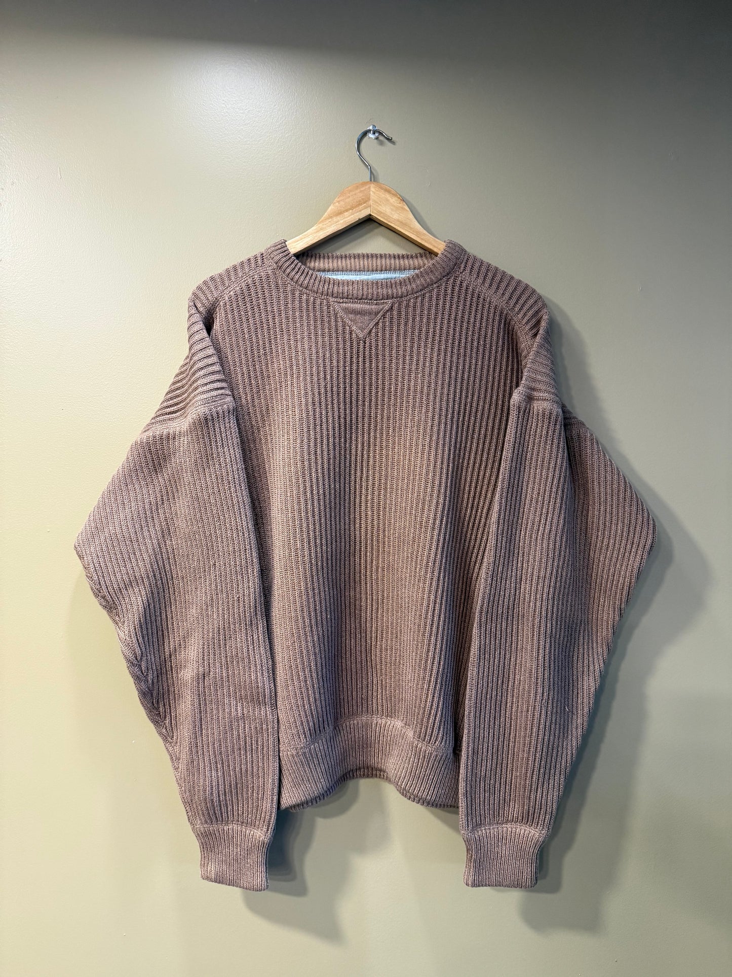 Vintage Woods & Gray Brown Cotton Knit Sweater- XL