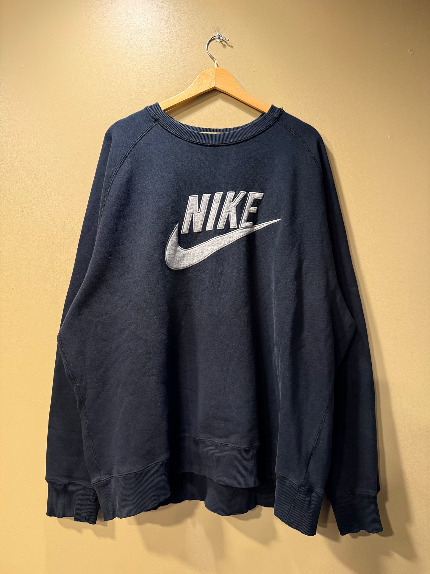 Vintage Nike Spellout Black Crewneck Sweatshirt- XXL