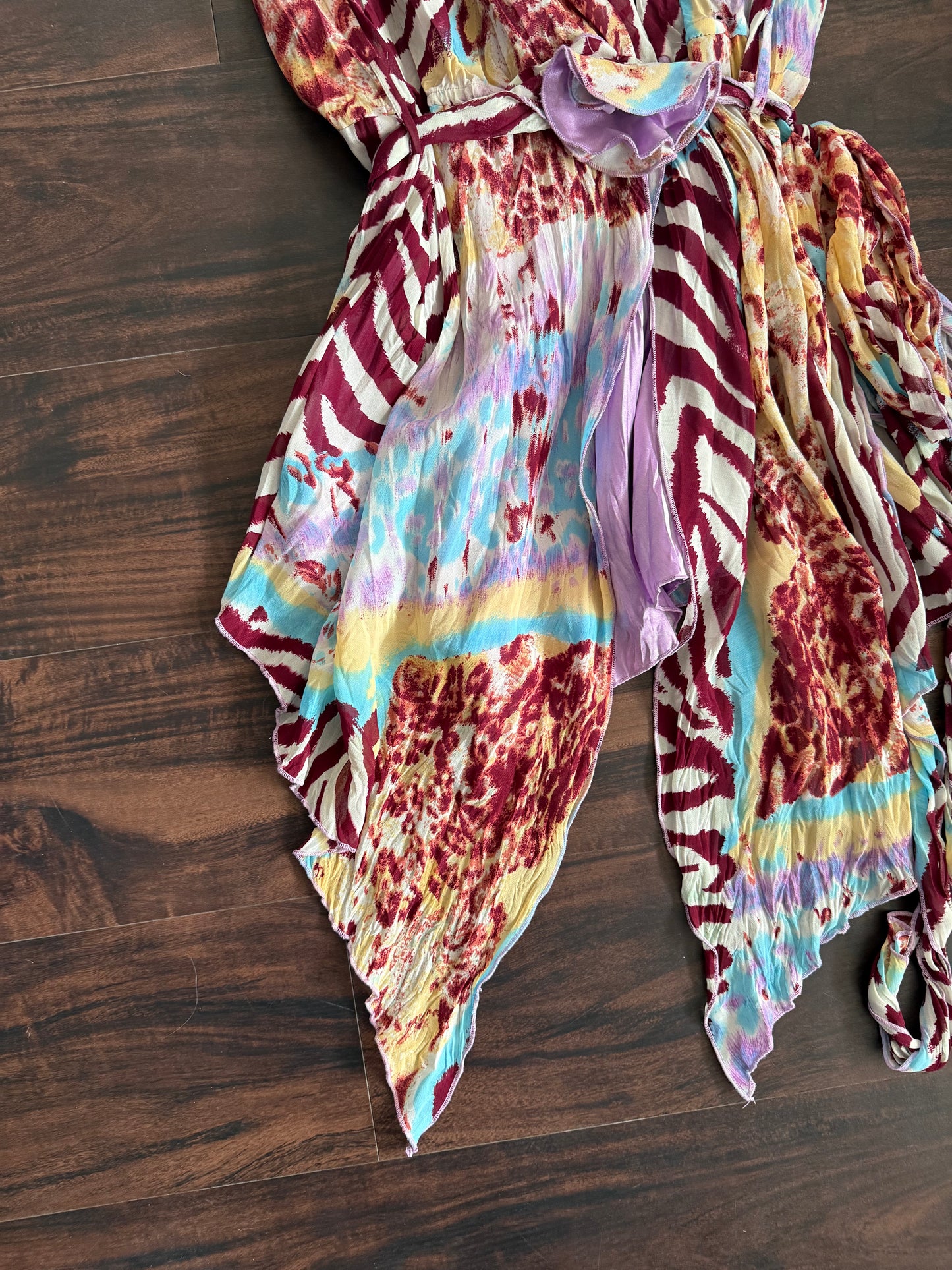 Vintage Y2K Patterned & Textured Top- L