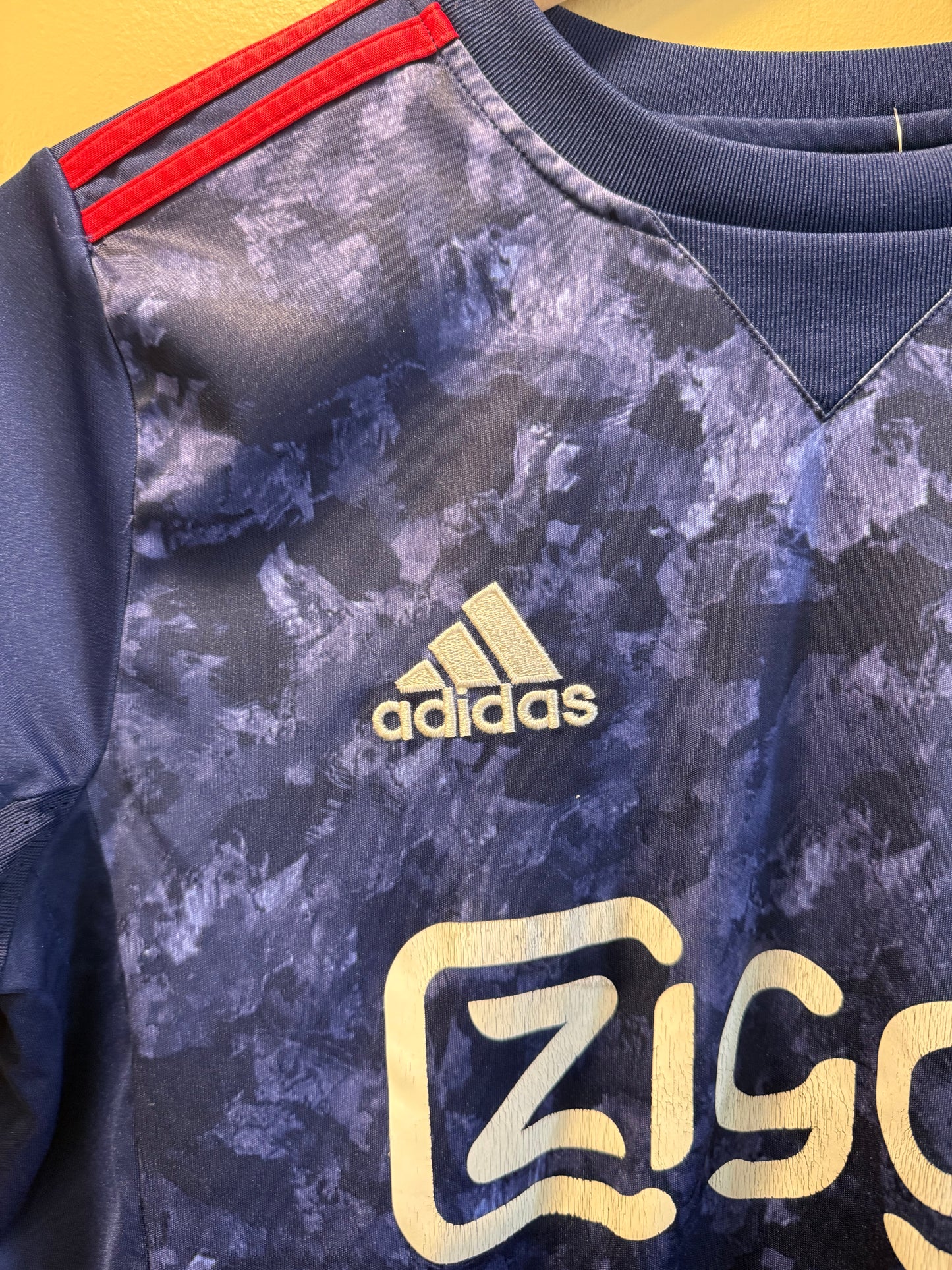 Vintage Adidas Ajax Dark Blue Soccer Jersey- S