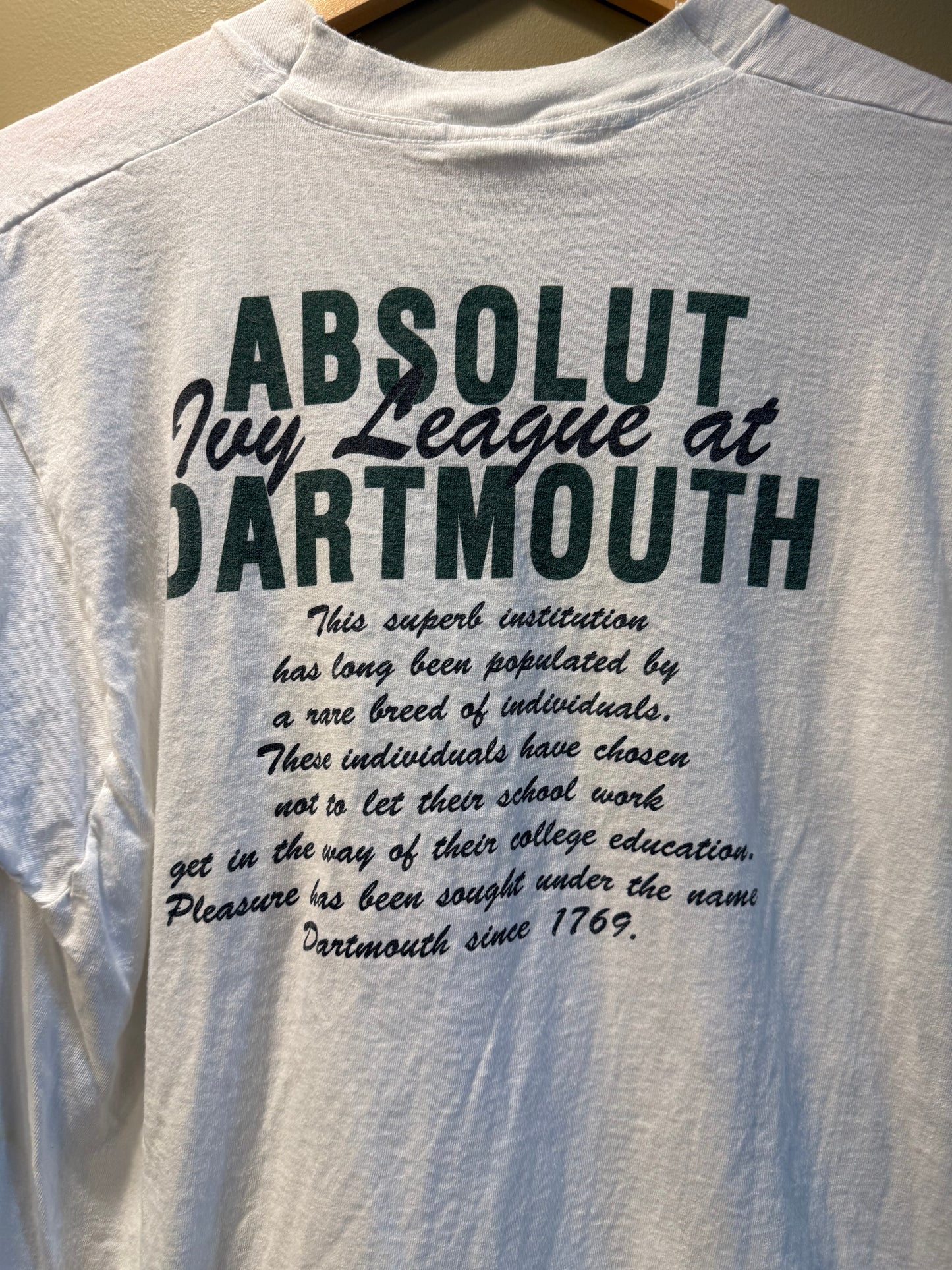 Vintage Dartmouth University Absolut Vodka T-Shirt- M