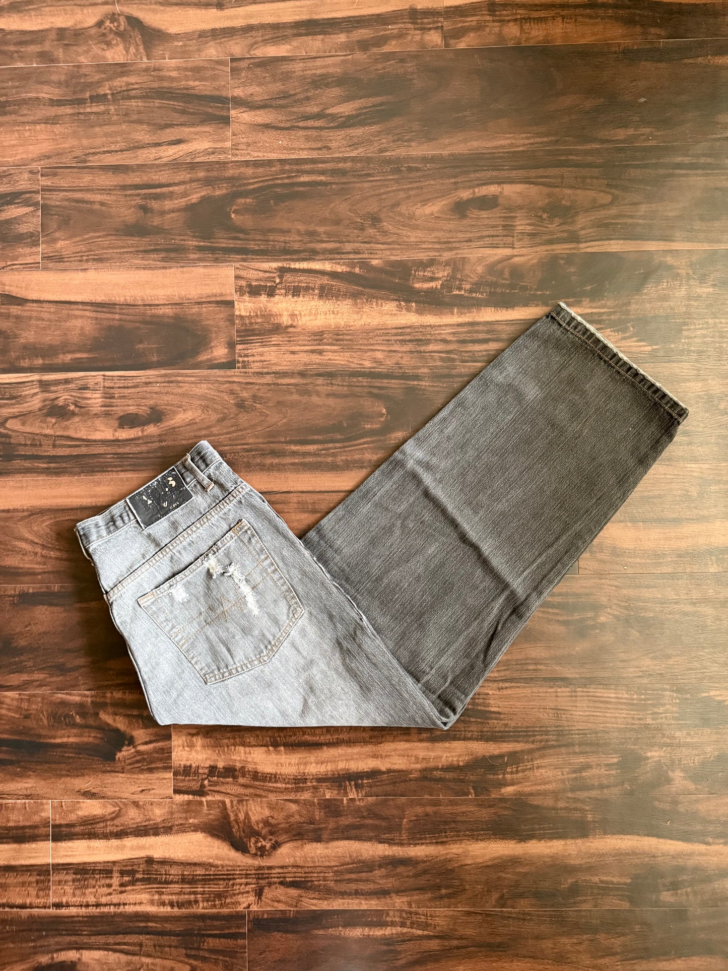 Vintage Y2K Webs Streetwear Black Denim Jeans- 36x32