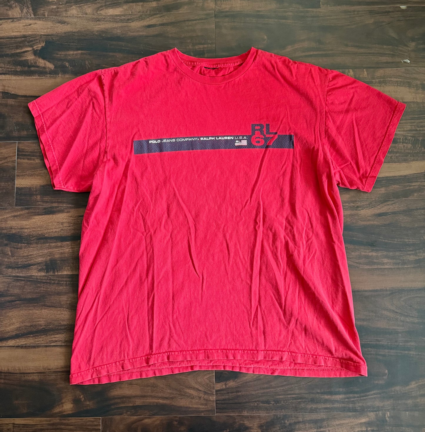 Vintage Ralph Lauren Polo Jeans Company Red T-Shirt- XL