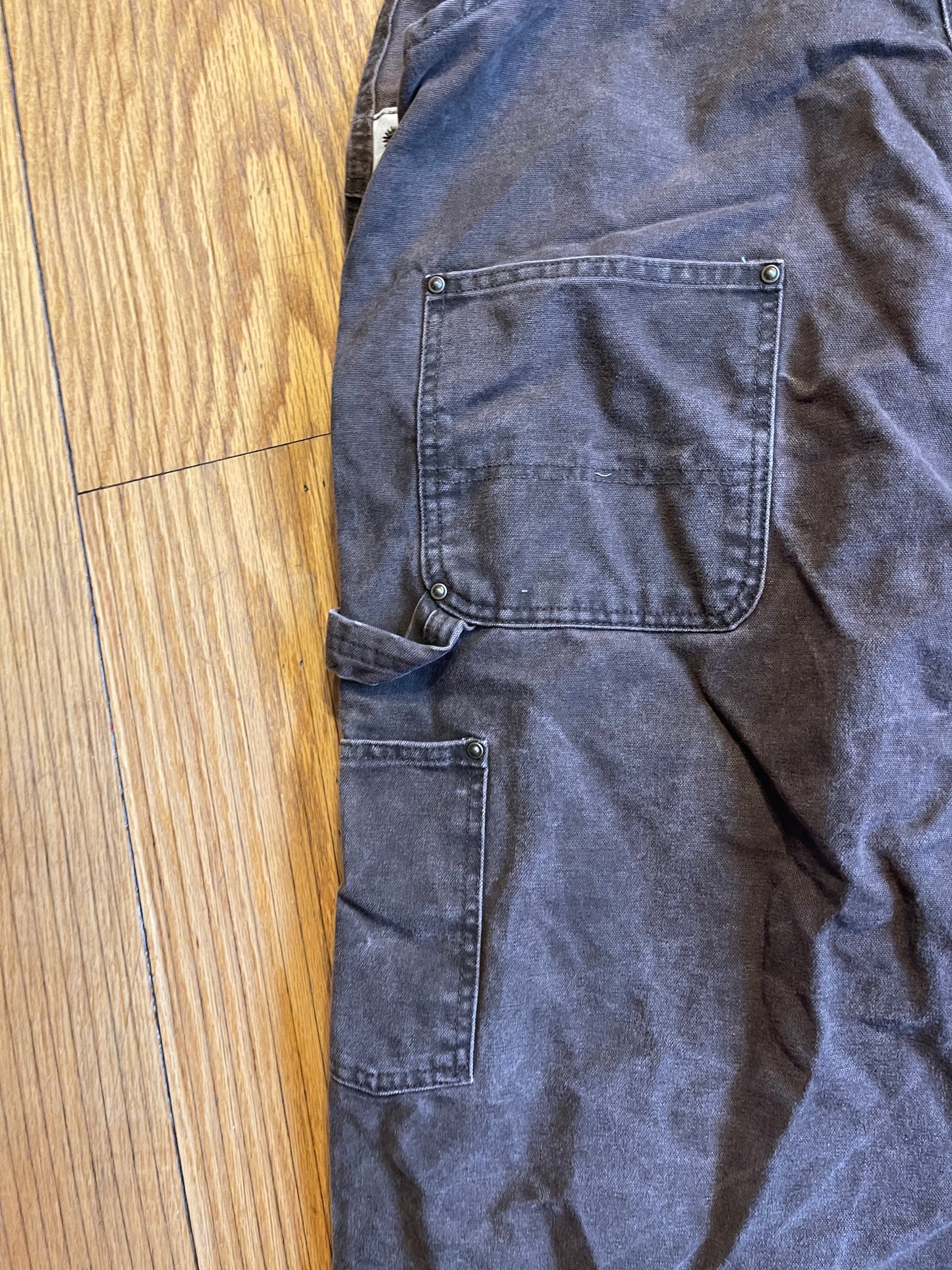 Vintage Carhartt Double Knee Dark Brown Overalls- 44x32