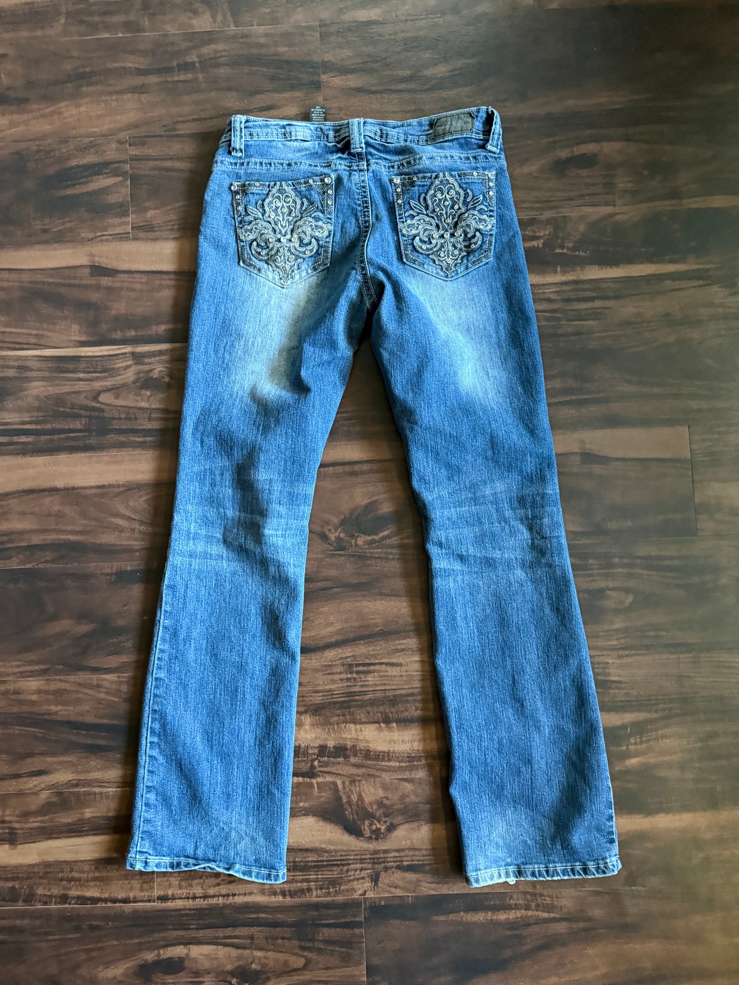 Vintage Y2K ZCO Embroidered Flared Denim Jeans- 33x33