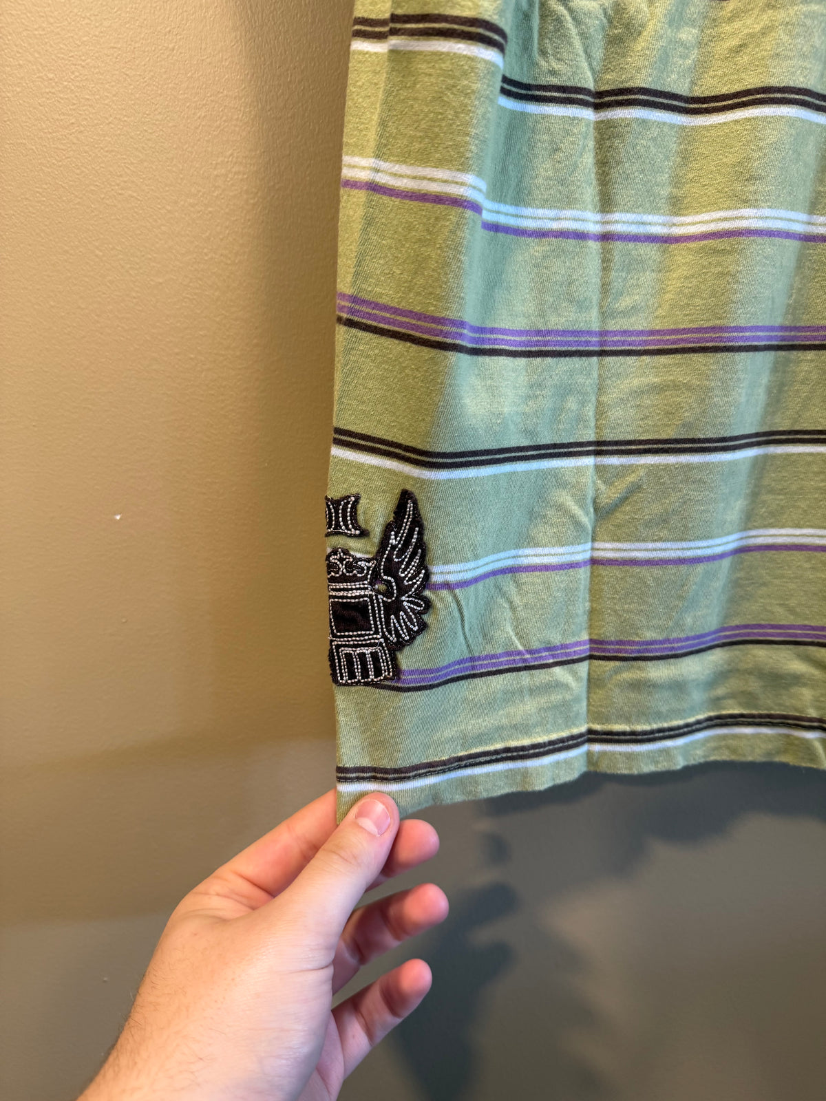 Vintage Hurley Striped Polo Shirt- XL