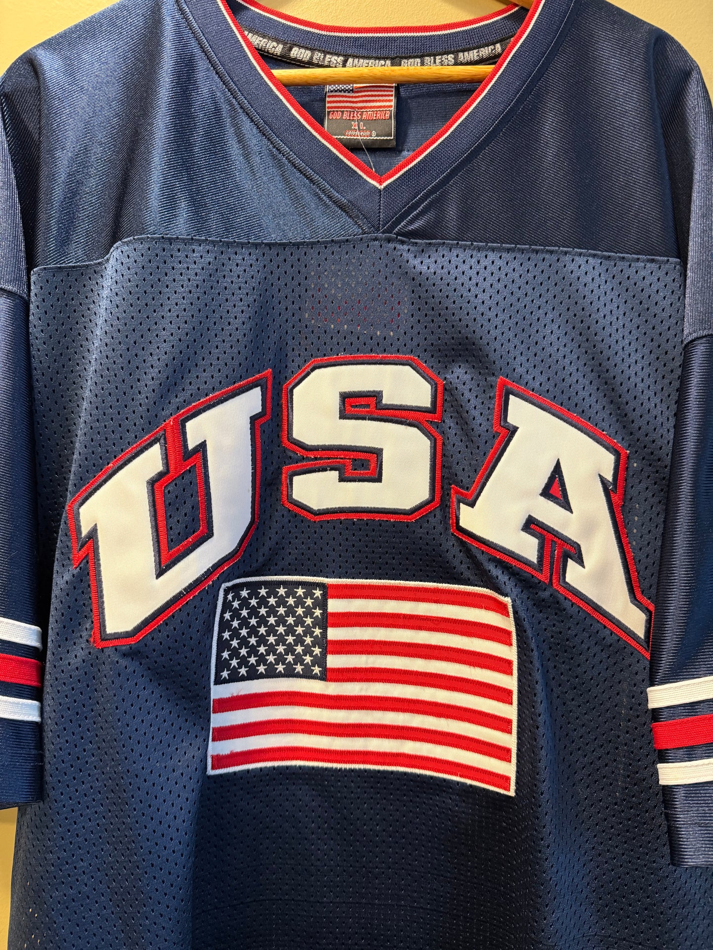 Vintage Y2K USA Football Jersey- XL