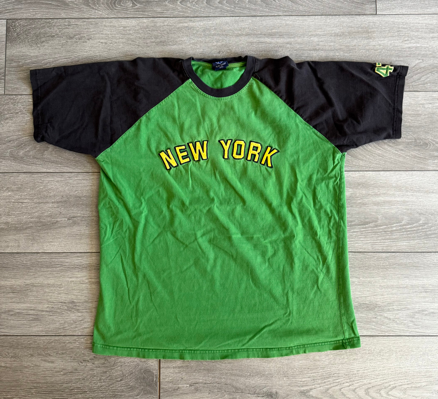 Vintage Y2K New York City Green Spell Out T-Shirt- XL