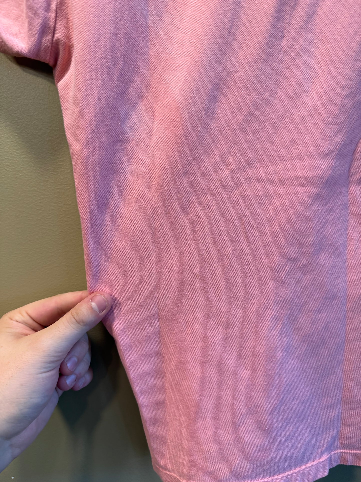 Vintage Aeropostale Pink Butterfly Button-Up Polo Shirt- XL