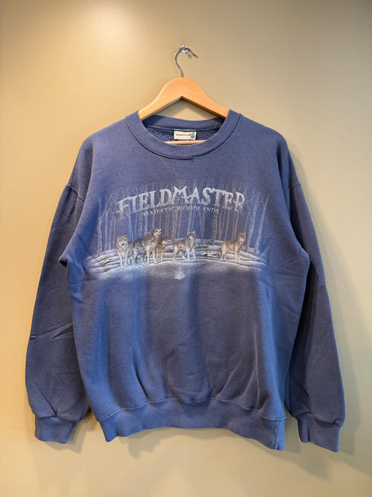 Vintage Fieldmaster Majestic Woodlands Wolf Pack Crewneck Sweatshirt- L