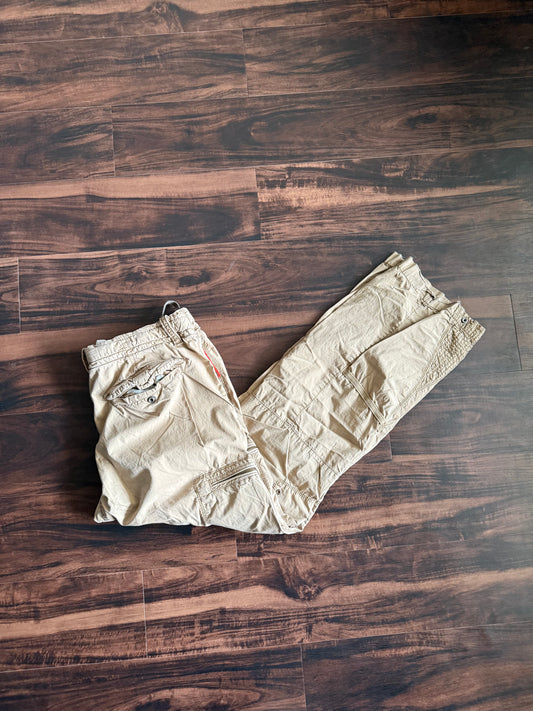 Vintage Y2K Gap Parachute Nylon Cargo Pants- 32x32
