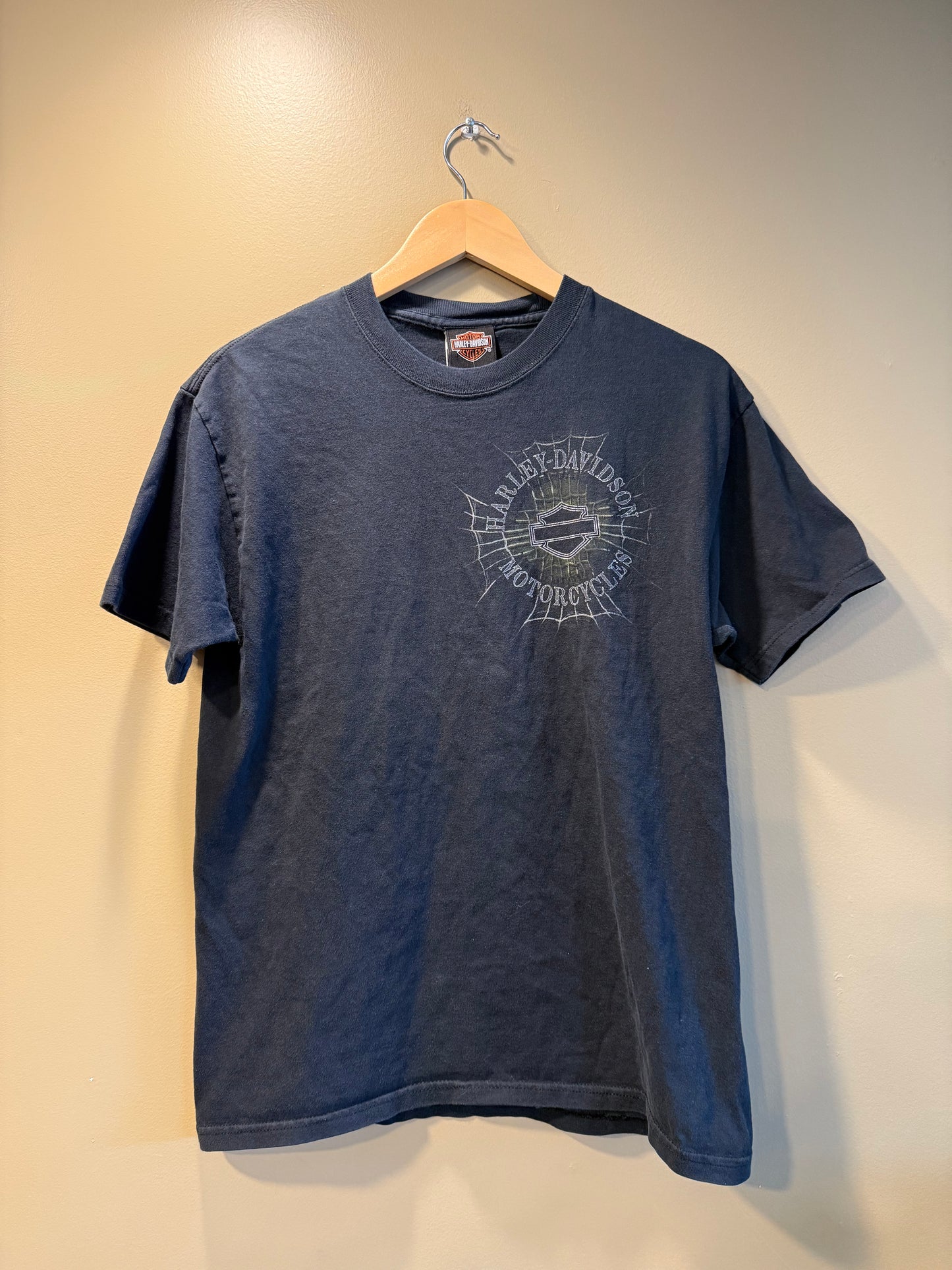 Vintage Harley Davidson Black Spider Web T-Shirt- M