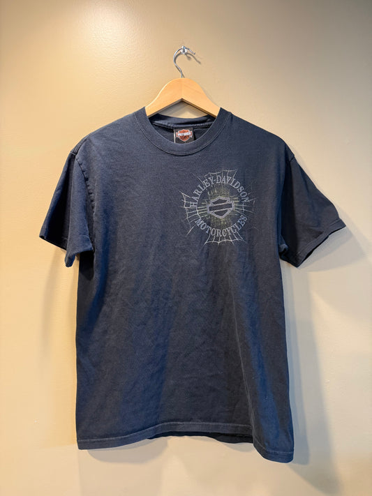 Vintage Harley Davidson Black Spider Web T-Shirt- M