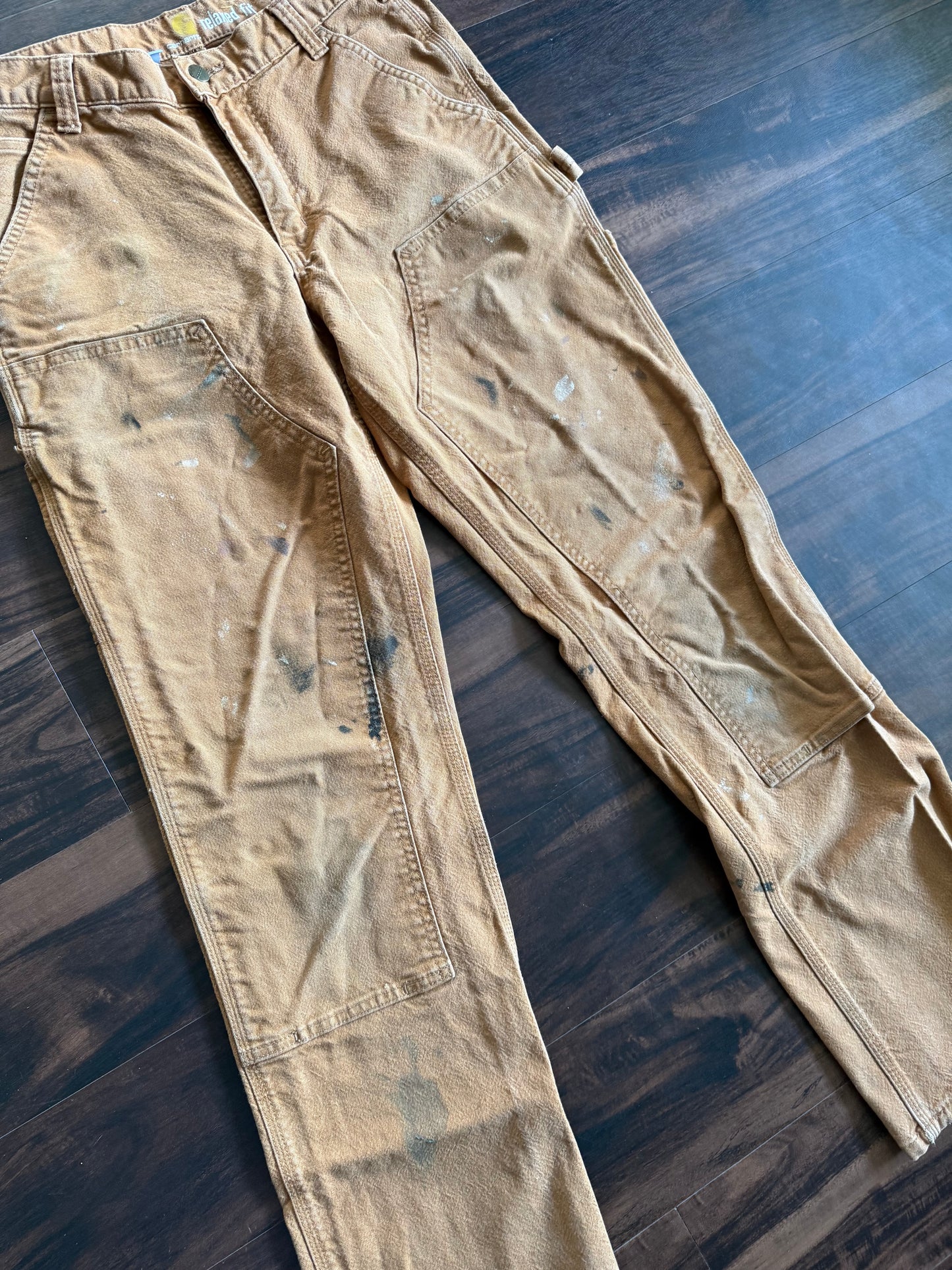 Vintage Carhartt Tan Double Knee Canvas Carpenter Pants- 31x33