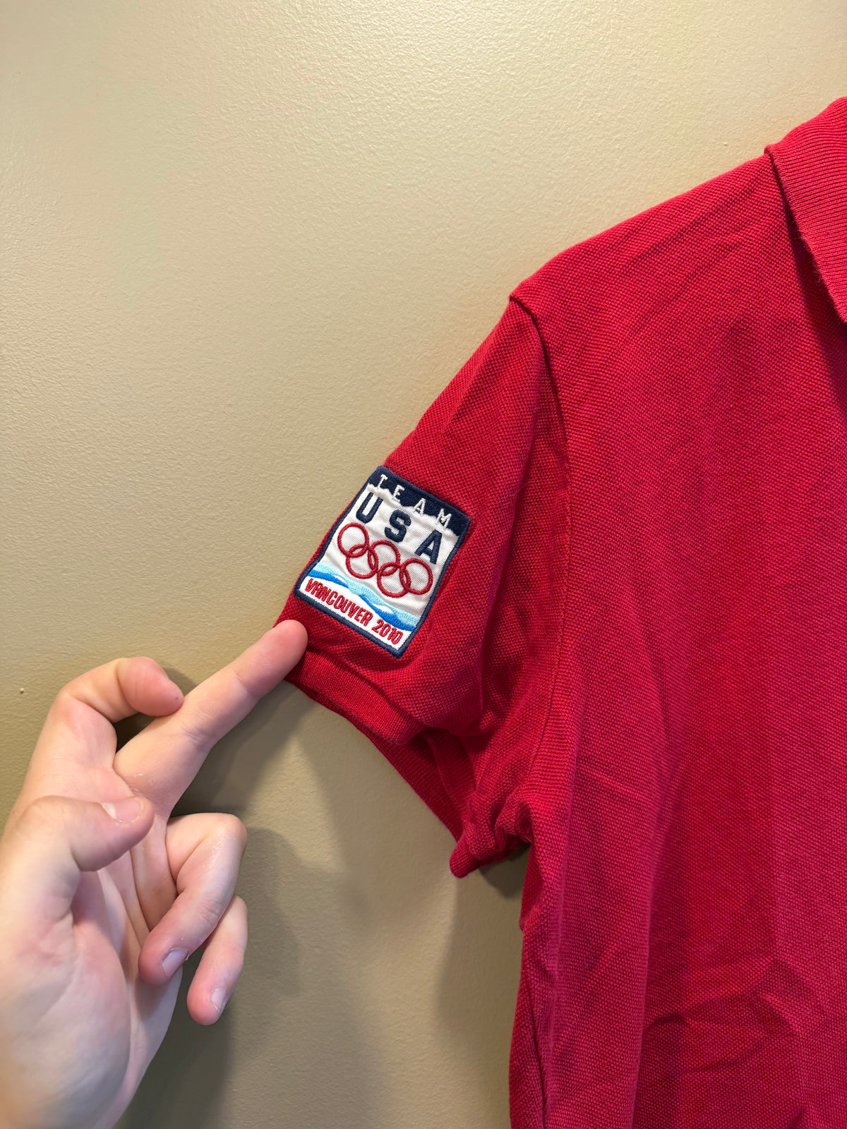 Vintage Polo Ralph Lauren Vancouver 2010 Team USA Olympics Women’s Red Polo Shirt- L/XL