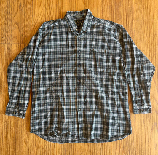 Vintage Knights Of The Round Table Checkered Button-Up Shirt- XL