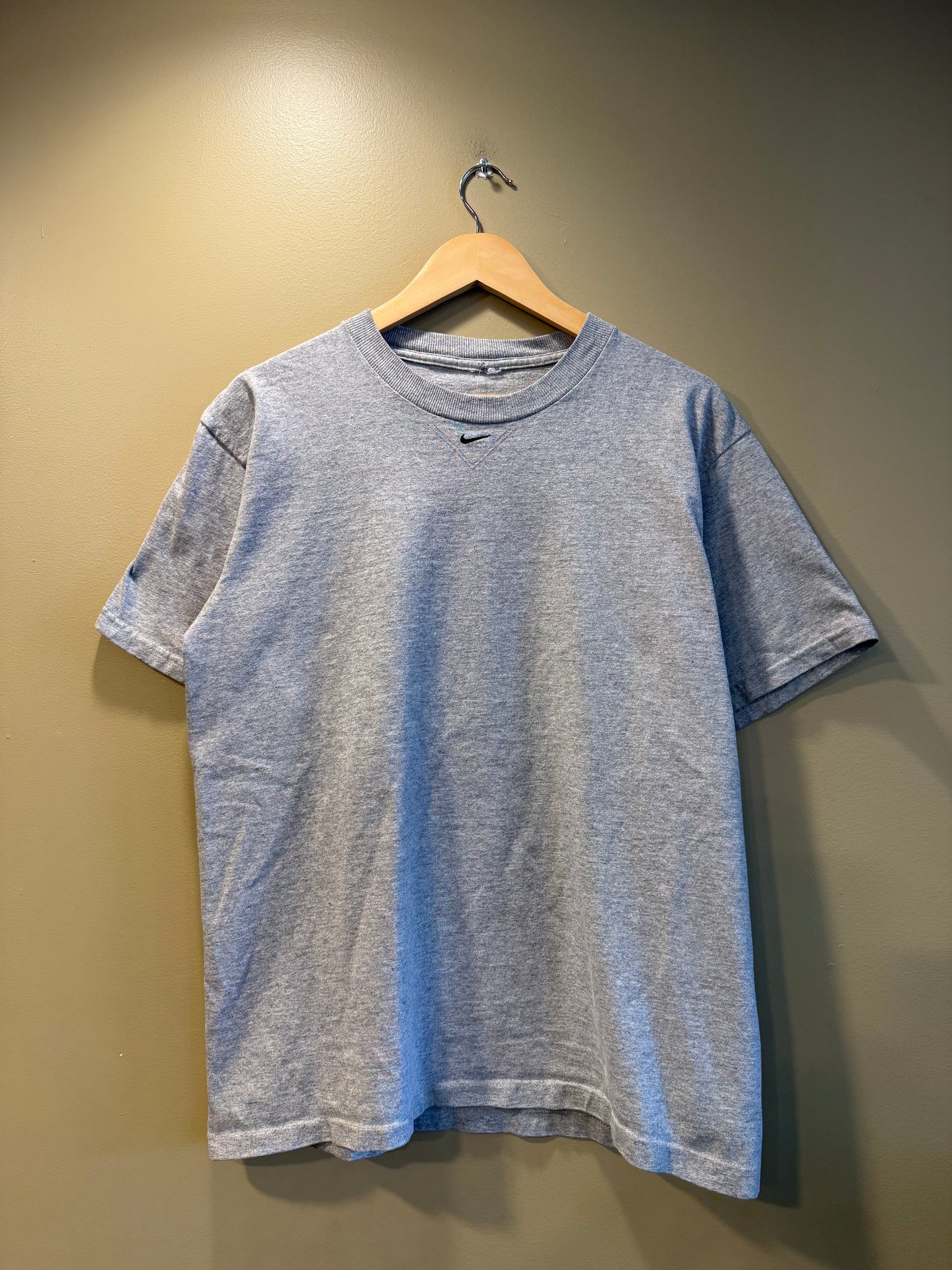 Vintage Nike Center Swoosh Gray T-Shirt- L