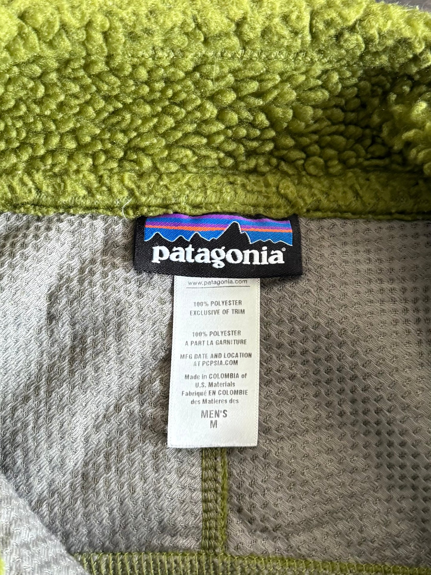 Patagonia Classic Green Retro X Deep Pile Fleece Vest- M