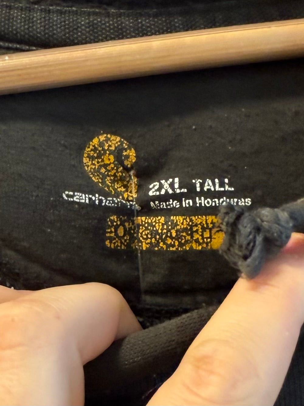 Vintage Carhartt Black Distressed Hoodie Sweatshirt- XXL