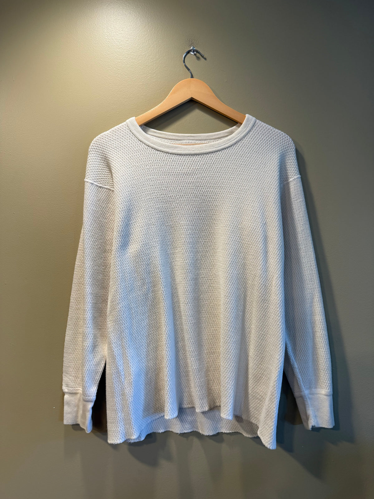Vintage JC Penney White Thermal Shirt- L