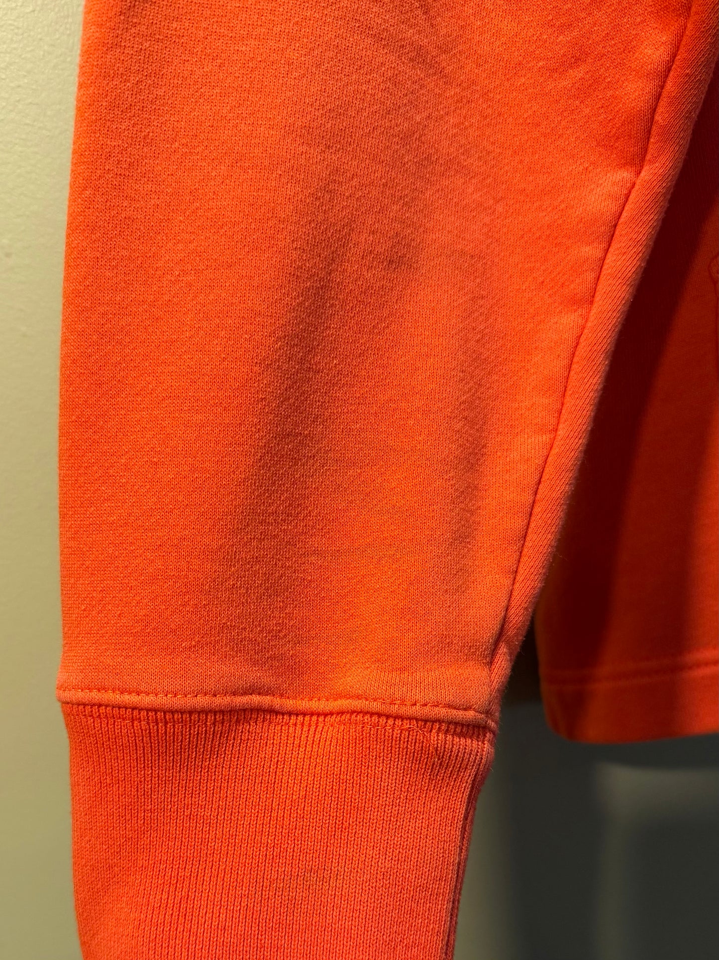 Vintage Nike Orange Spellout Hoodie Sweatshirt- XL