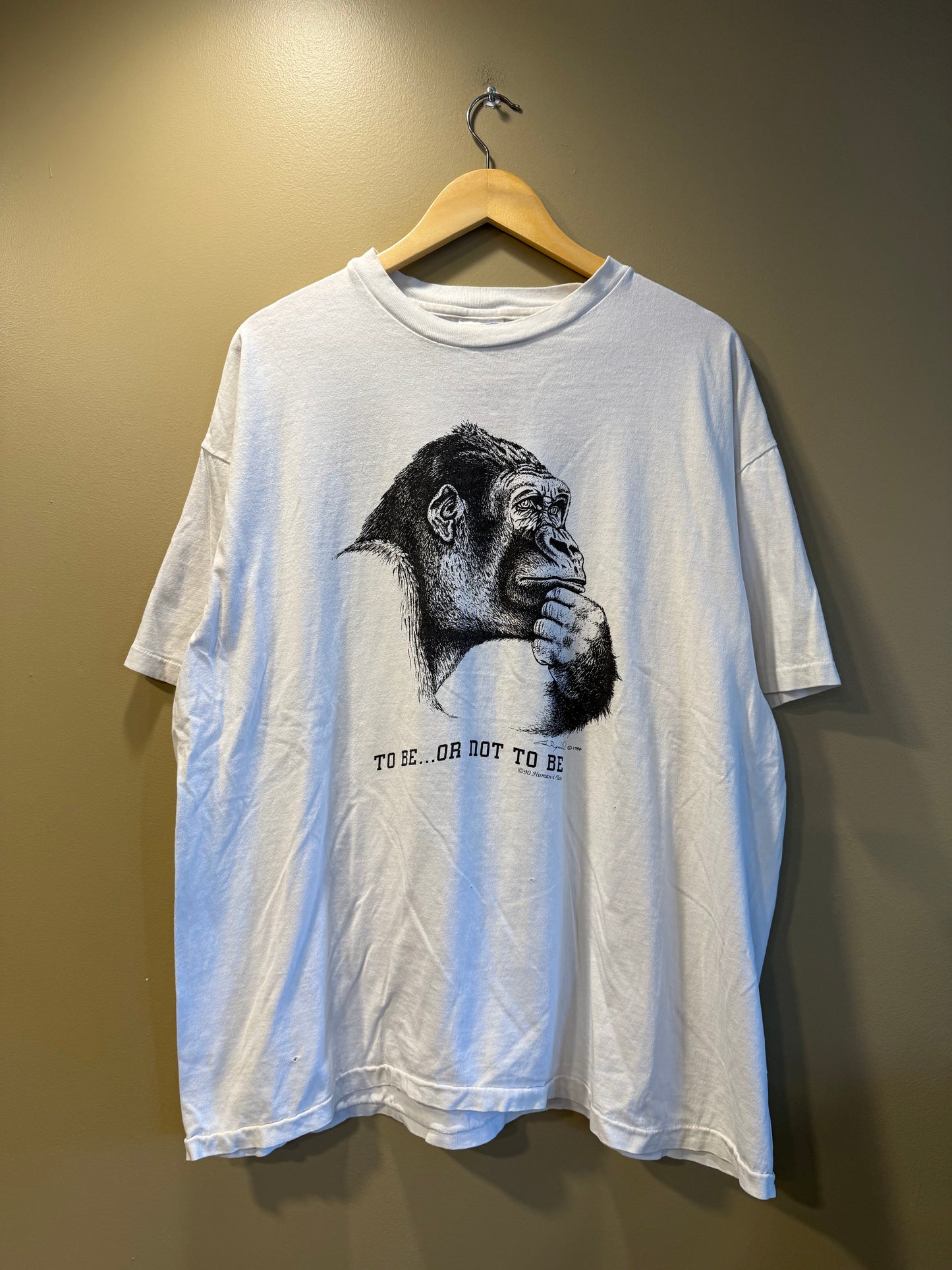 Vintage To Be Or Not To Be Chimpanzee T-Shirt- XL
