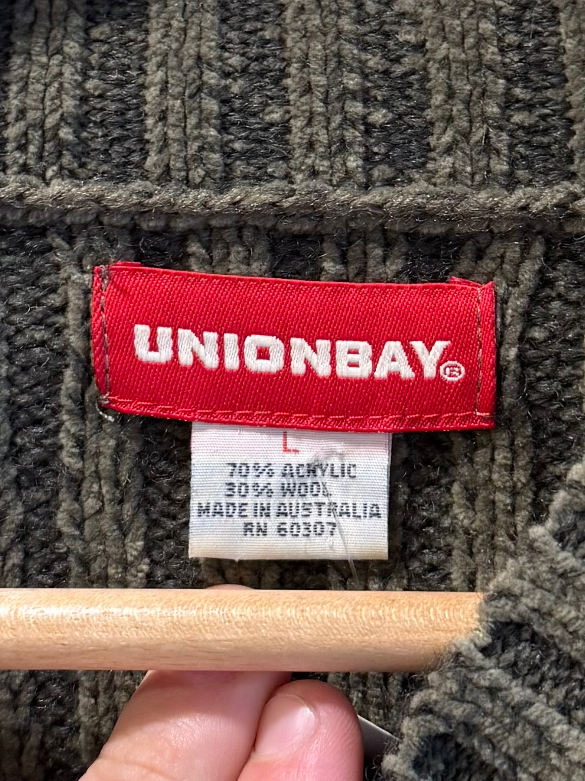 Vintage Union Bay Green Knit Mock Neck Sweater- L