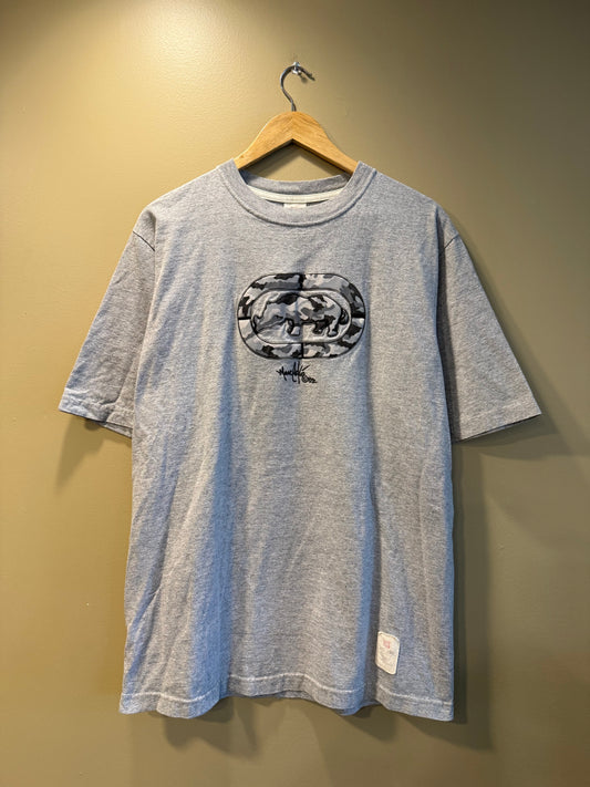 Vintage Y2K Ecko Unlimited Marc Ecko Gray Camouflage T-Shirt- L/XL