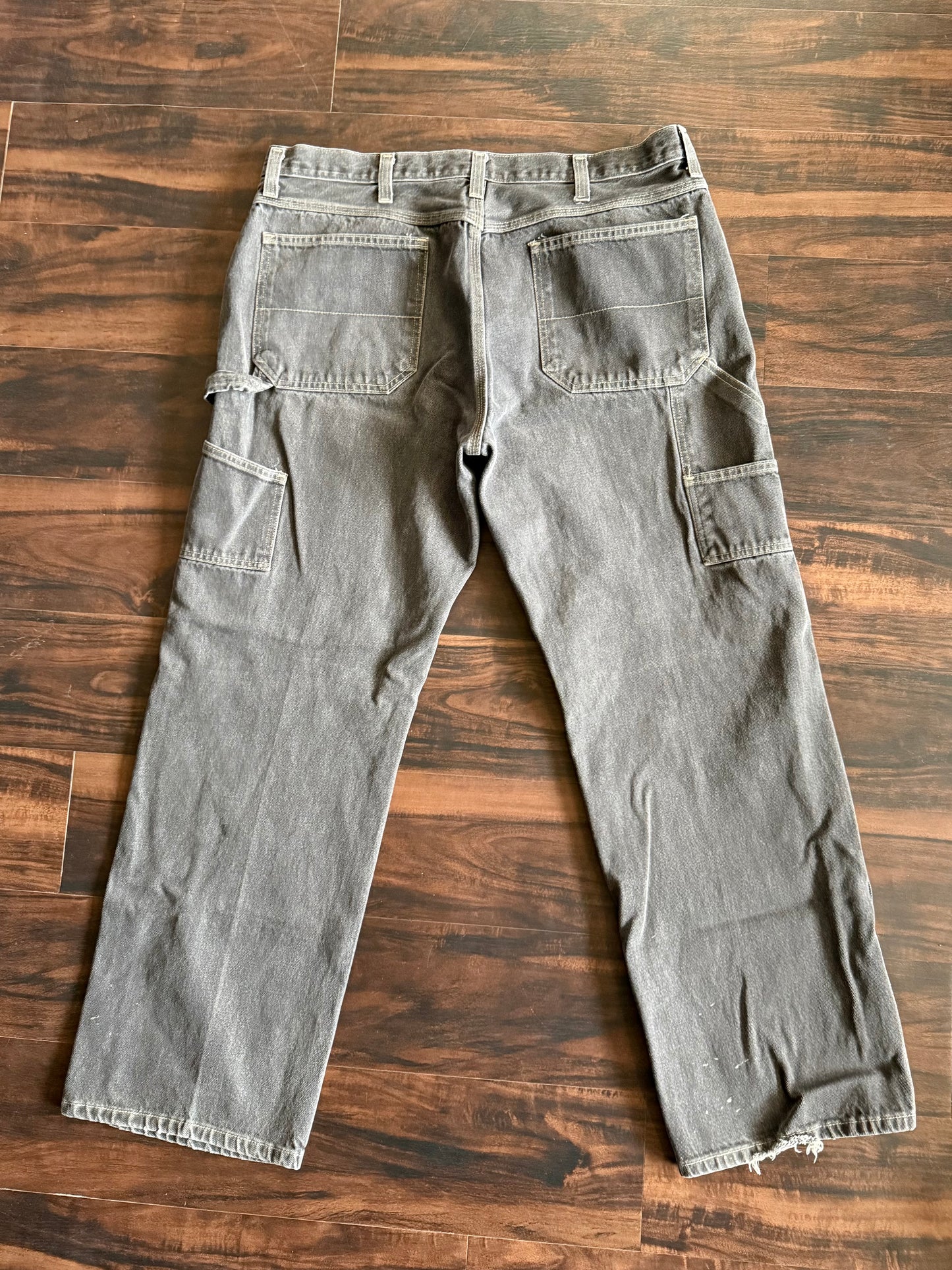 Vintage Y2K Faded Glory Gray Carpenter Denim Jeans- 40x32
