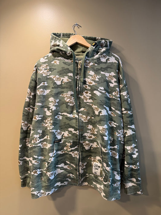 Vintage Y2K Ecko Unlimited Cash Camouflage Hoodie Sweatshirt- XXL