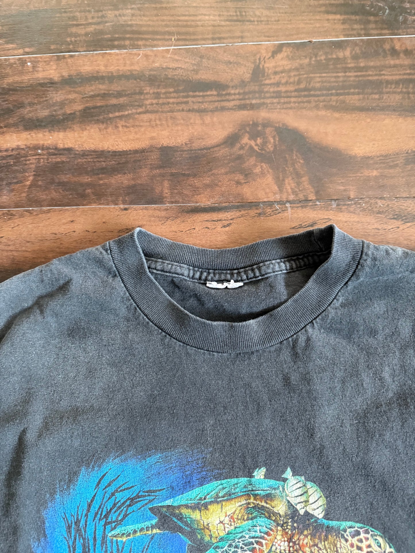 Vintage Cayman Sea Turtles Black Nature T-Shirt- M