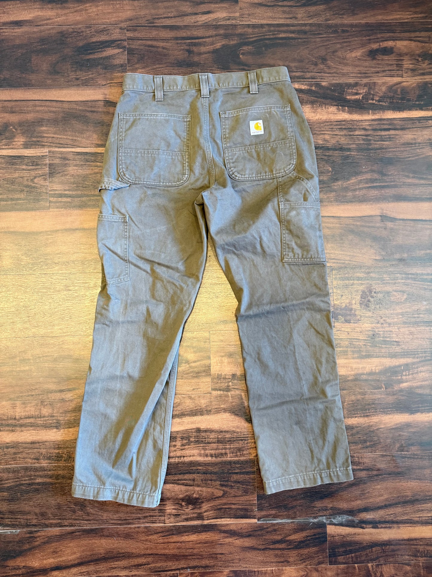 Vintage Carhartt Green Canvas Carpenter Pants- 31x31