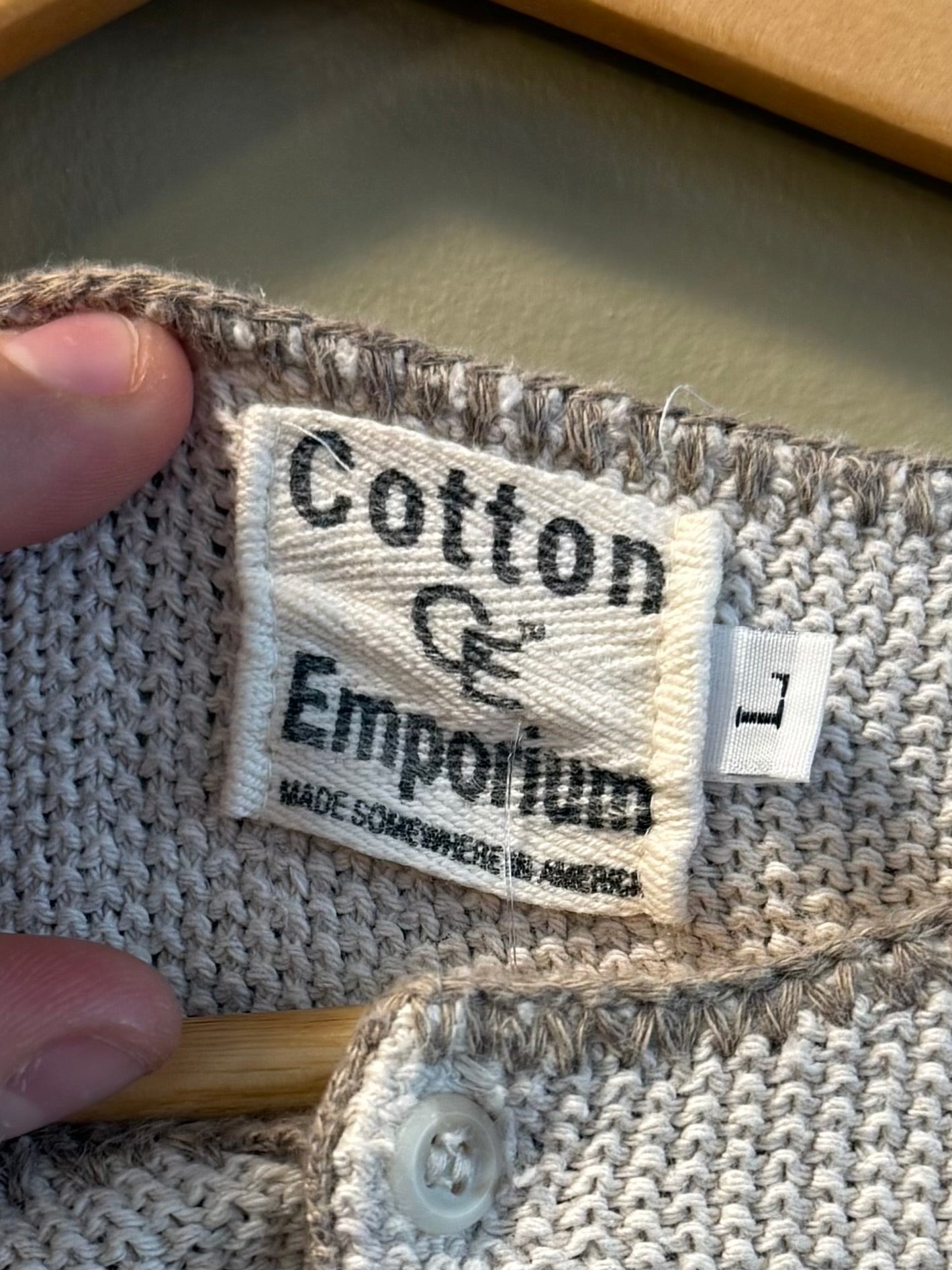 Vintage Cotton Emporium Knit Thermal Long Sleeve Shirt- L