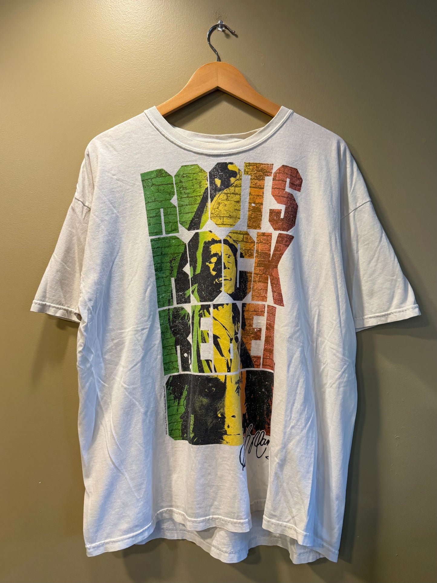 Vintage Bob Marley White T-Shirt- XL