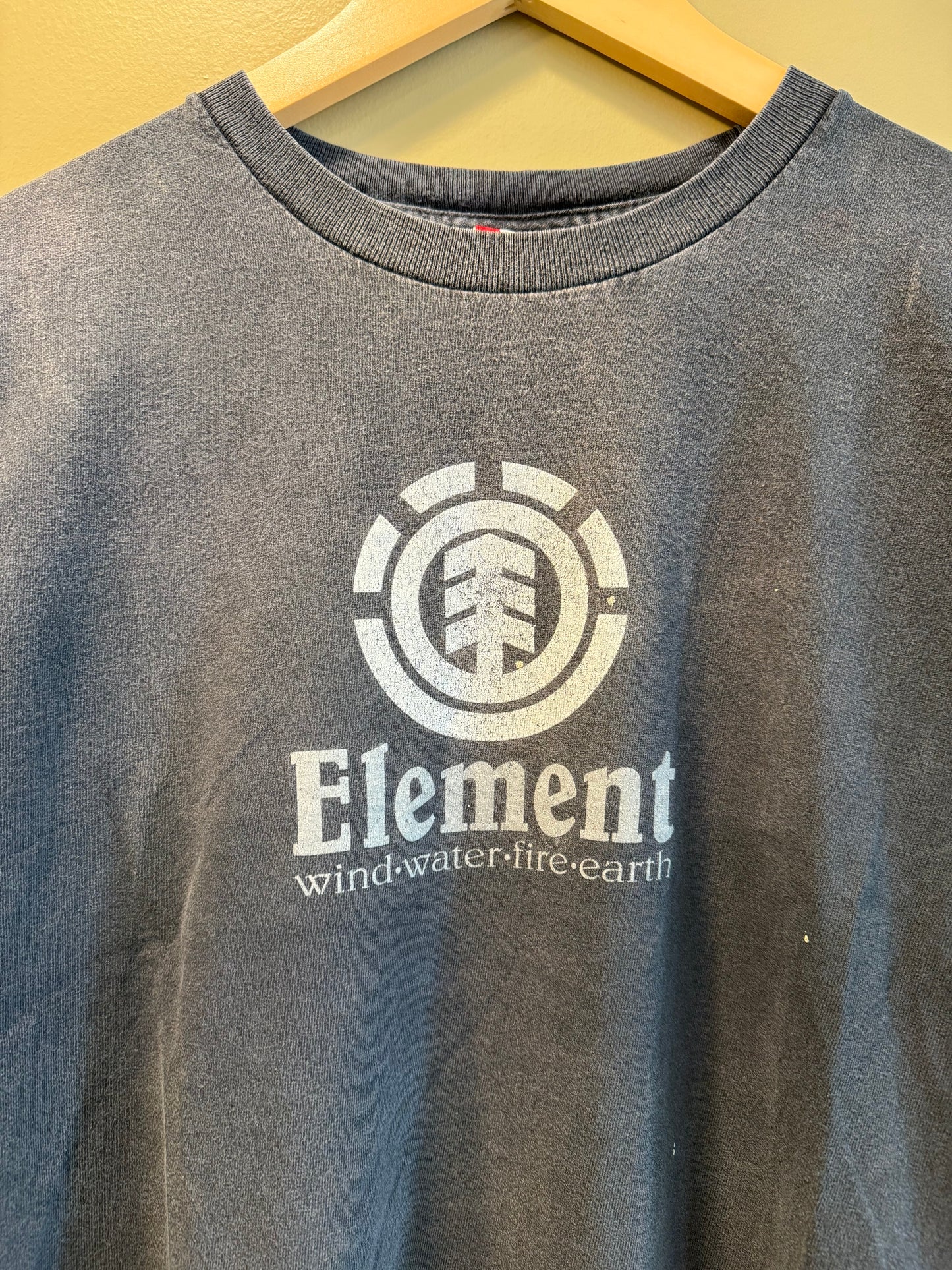 Vintage Element Skateboarding Faded Black T-Shirt- S/M