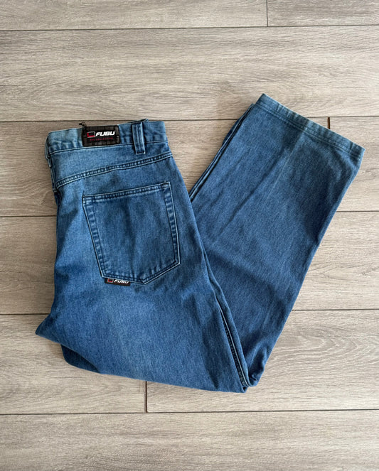Vintage FUBU Y2K Streetwear Baggy Denim Jeans- 38x33