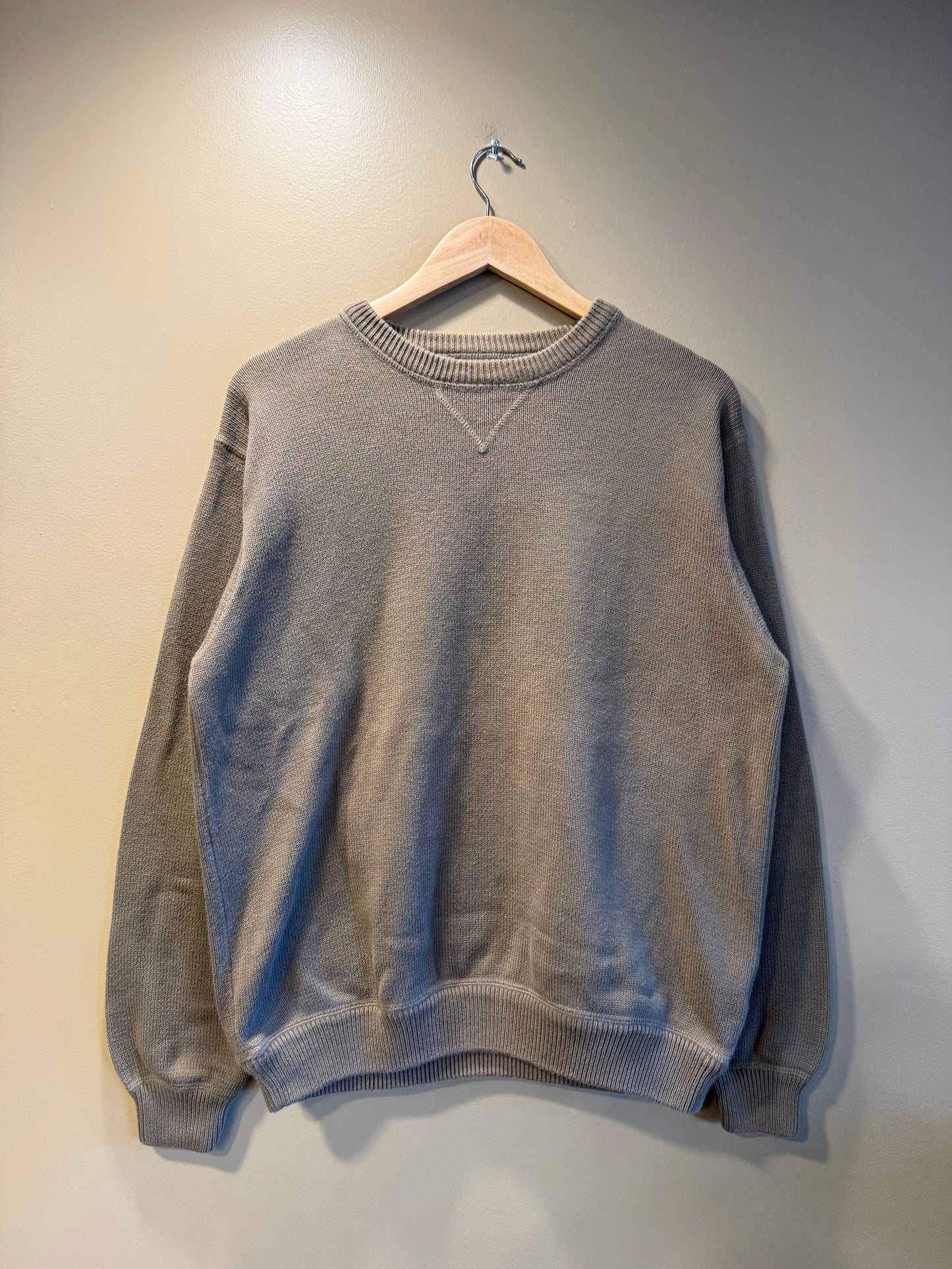 Vintage Eddie Bauer Neutral Tan Cotton Knit Sweater- M