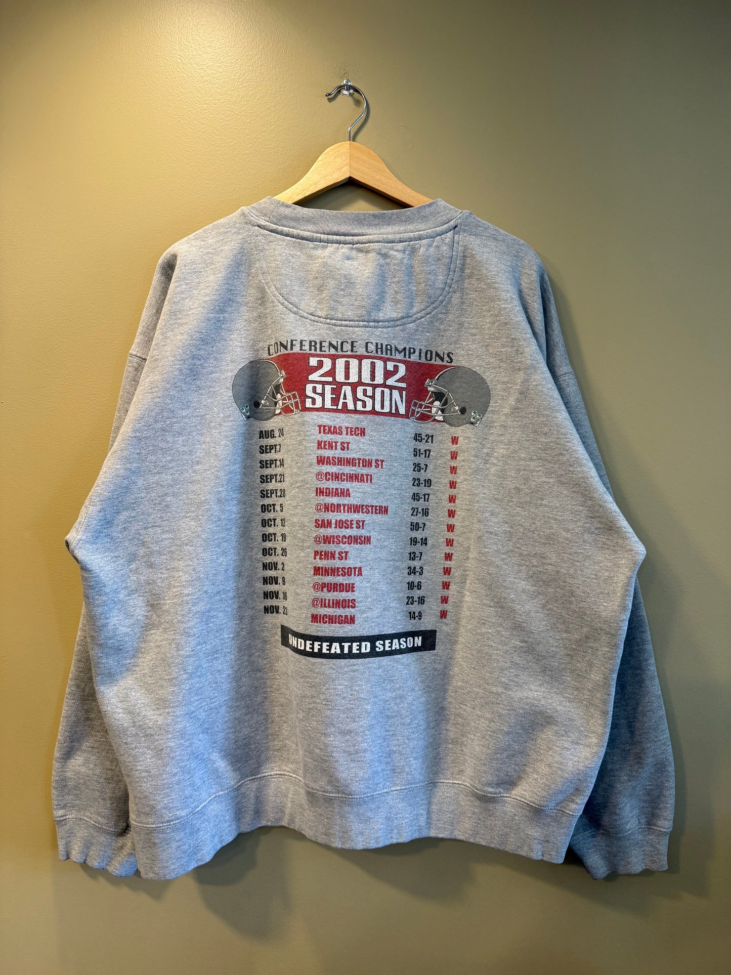 Vintage Ohio State University Buckeyes Undefeated Conference Champions Crewneck Sweatshirt- XXL