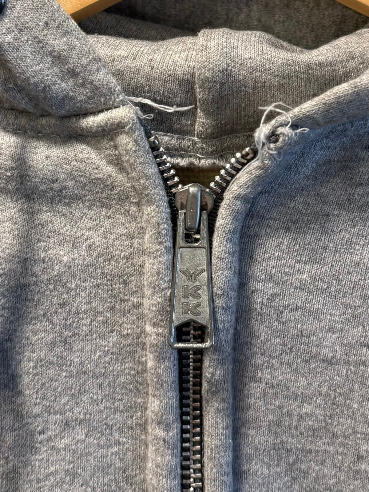 Vintage Carhartt Gray Thermal-Lined Zip-Up Hoodie Sweatshirt- M